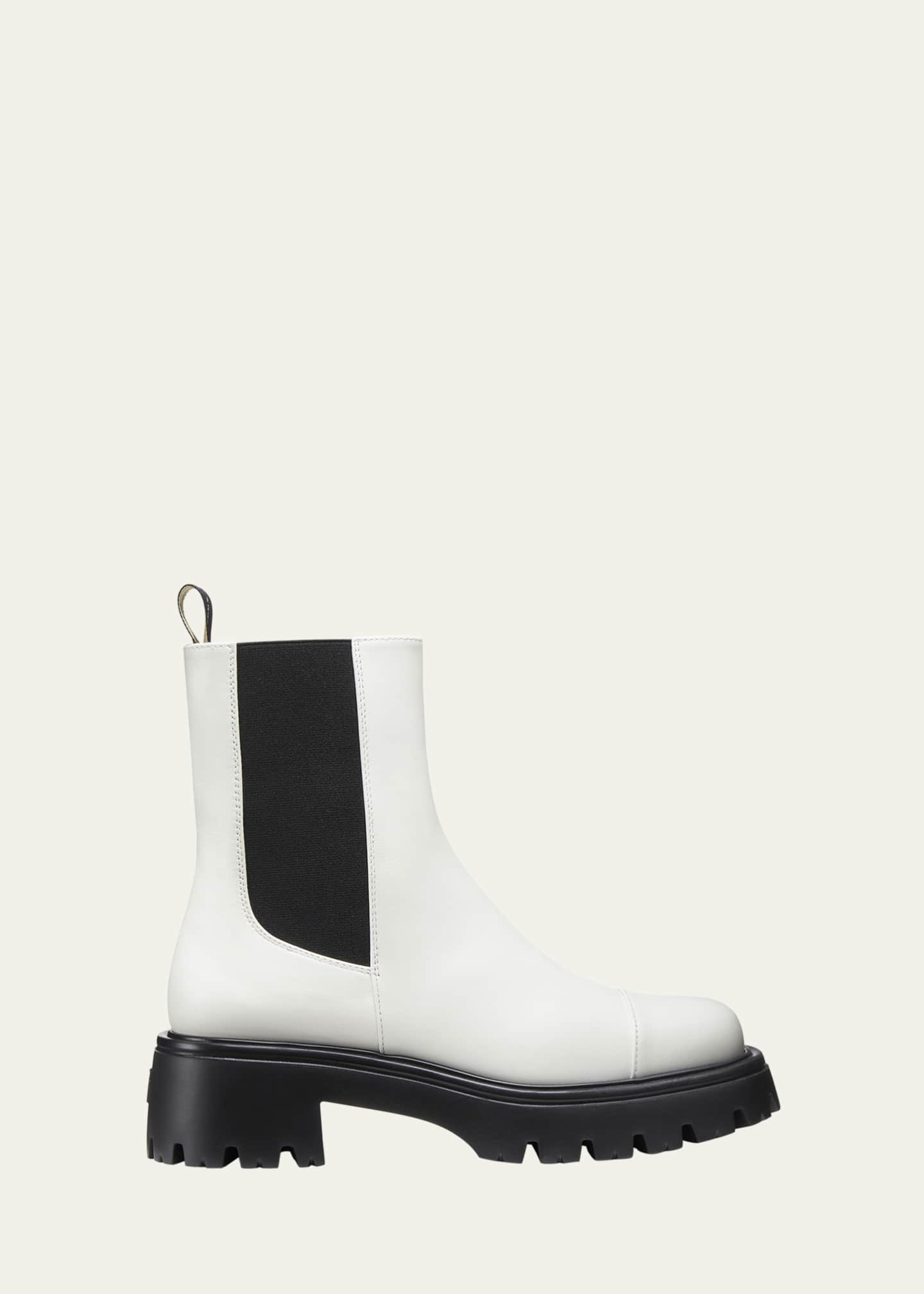 Stuart Weitzman Emerson Cap Toe Leather Chelsea Boots