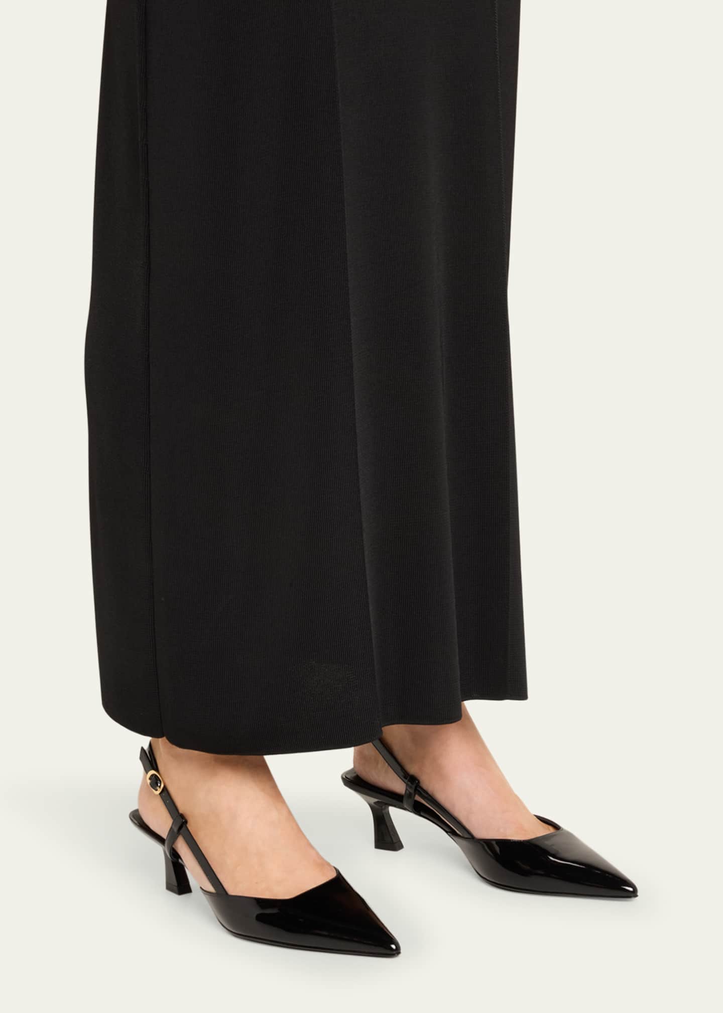 Stuart Weitzman Vinnie Patent Kitten Slingback Pumps
