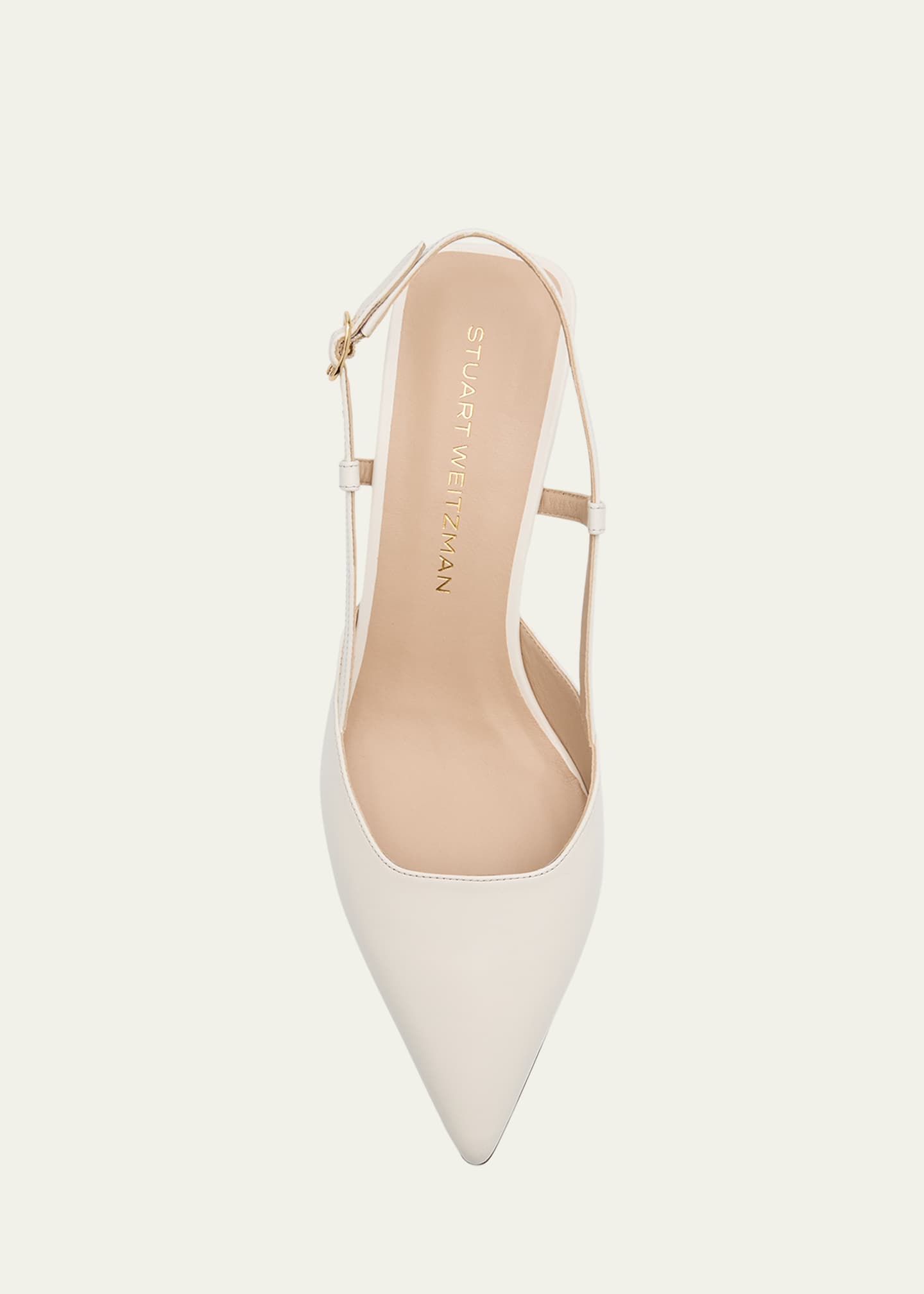 Stuart Weitzman Vinnie Leather Kitten Slingback Pumps Image 6 of 6