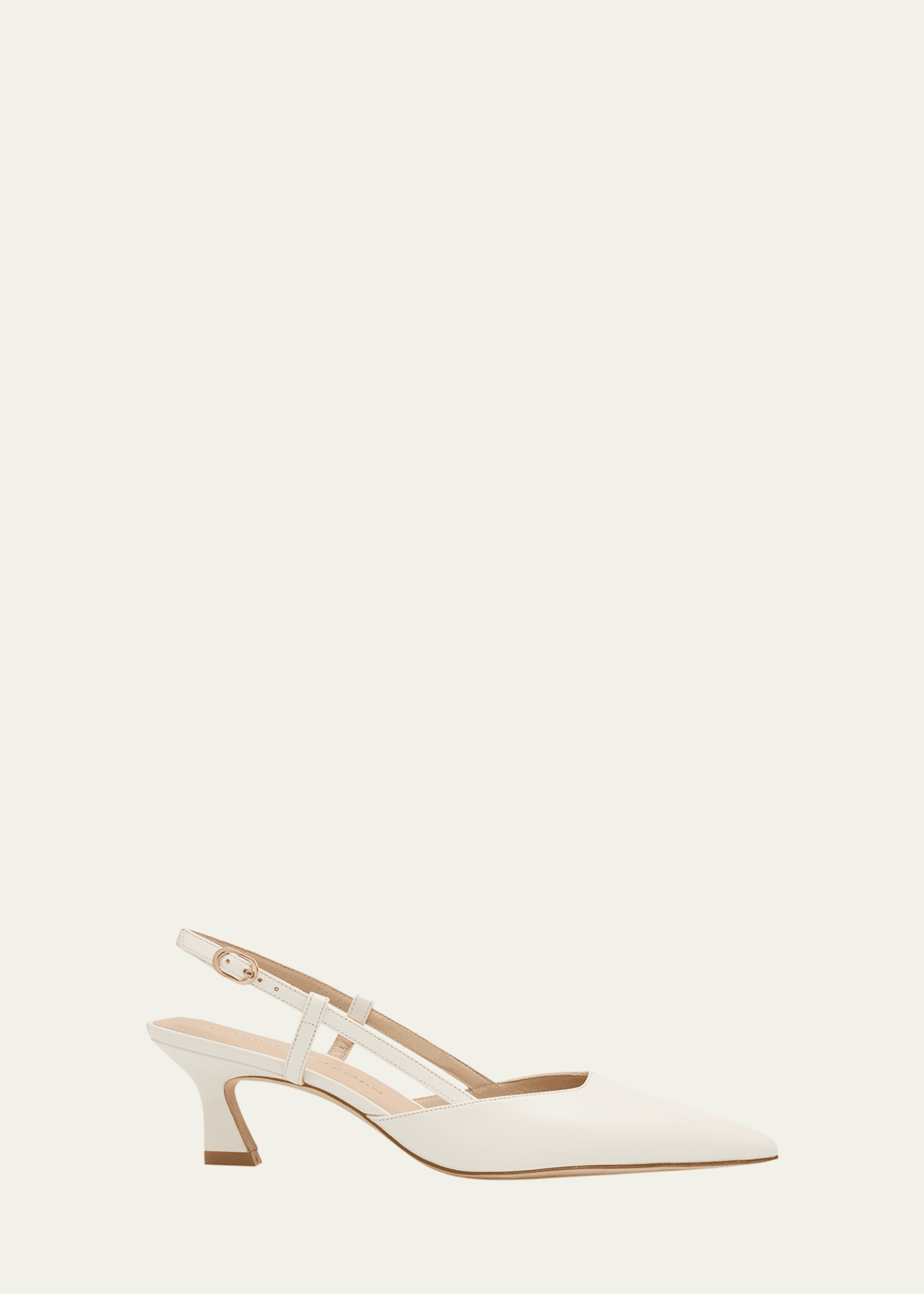 Stuart Weitzman Vinnie Leather Kitten Slingback Pumps Image 1 of 6