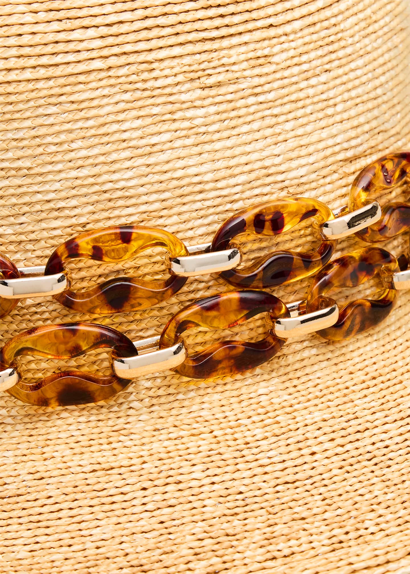 Kokin Beaded Straw Fedora Hat Image 2 of 2