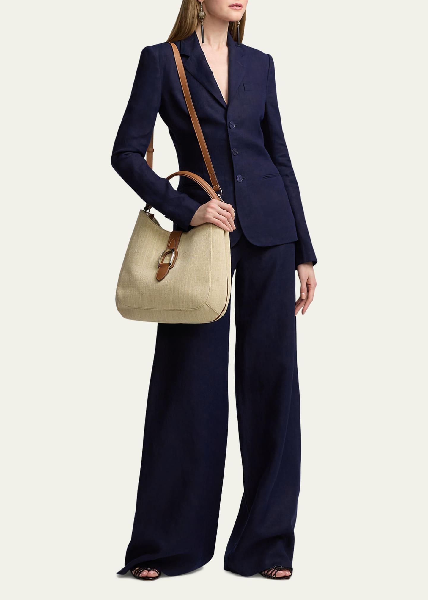 【送料&関税込】Ralph Lauren Daria Full Length Pants Ralph Lauren Collection Daria Linen Wide-Leg Pants
