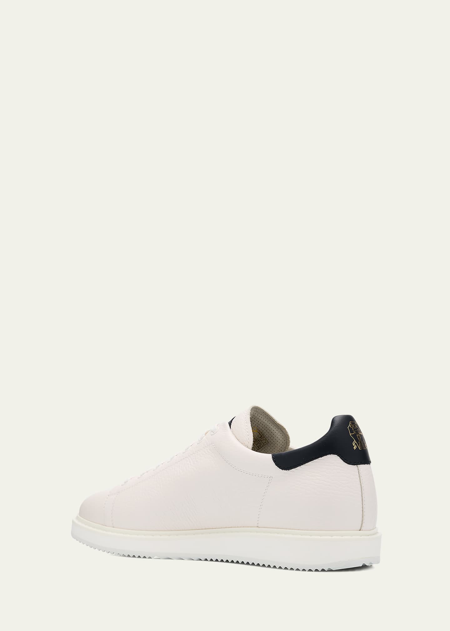 Brunello Cucinelli Men's Icaro Leather Low-Top Sneakers Image 3 of 5
