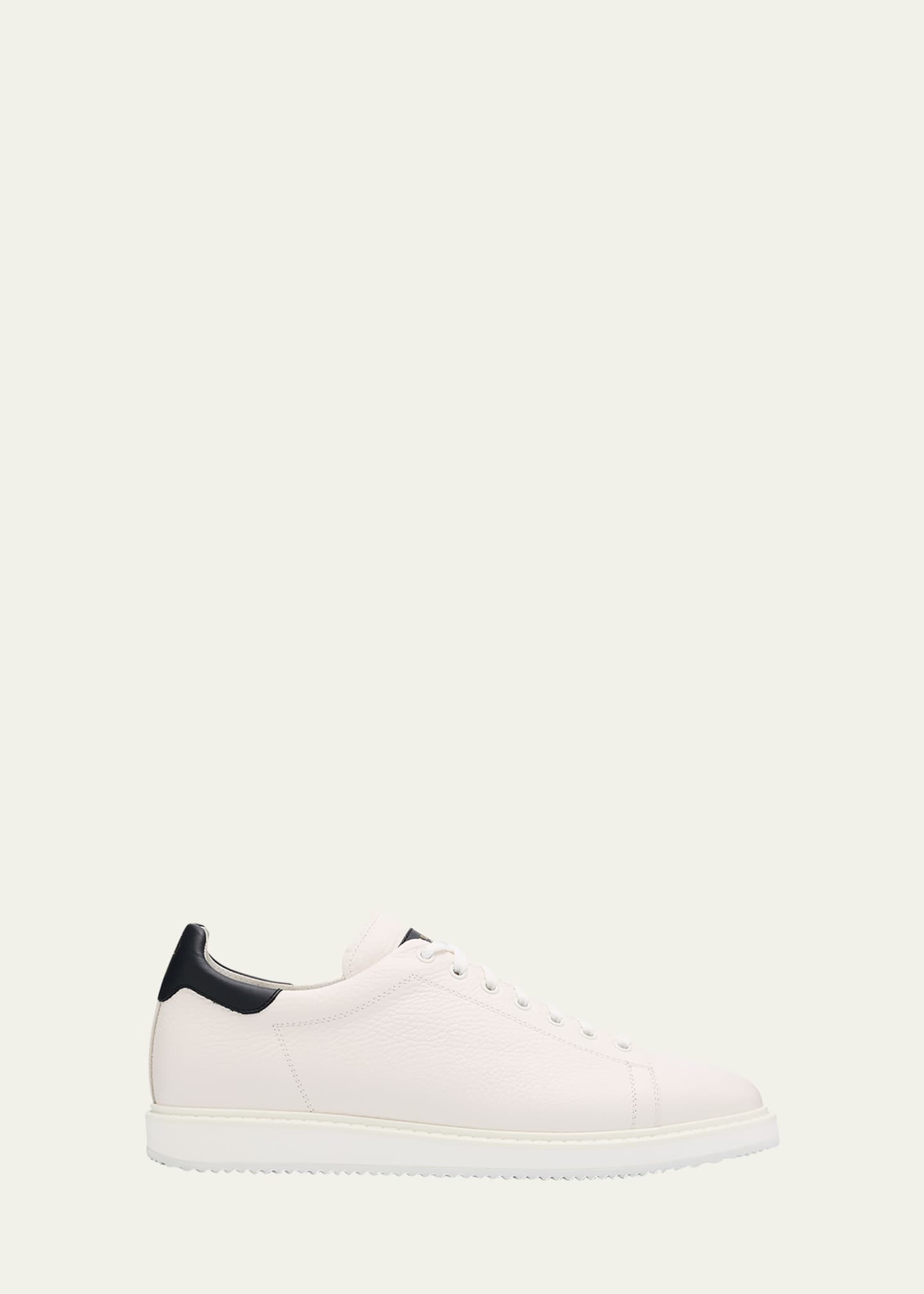 Brunello Cucinelli Men's Icaro Leather Low-Top Sneakers Image 1 of 5