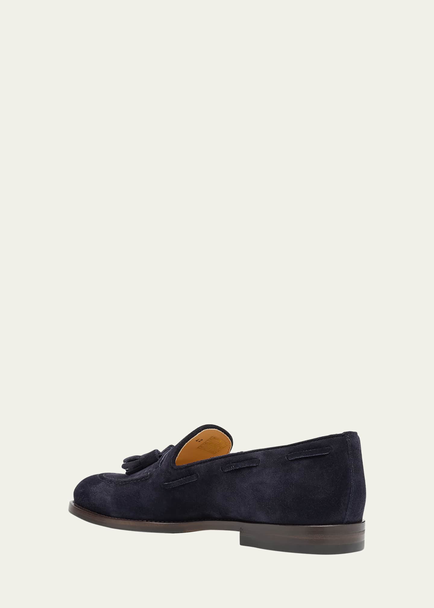 Brunello Cucinelli Men's Suede Tassel Loafers Image 2 of 4