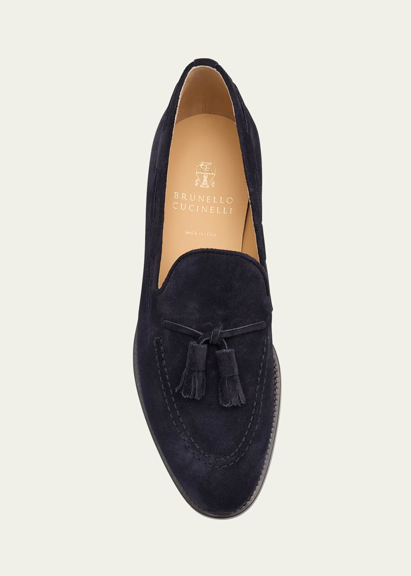 Brunello Cucinelli Men's Suede Tassel Loafers Image 4 of 4