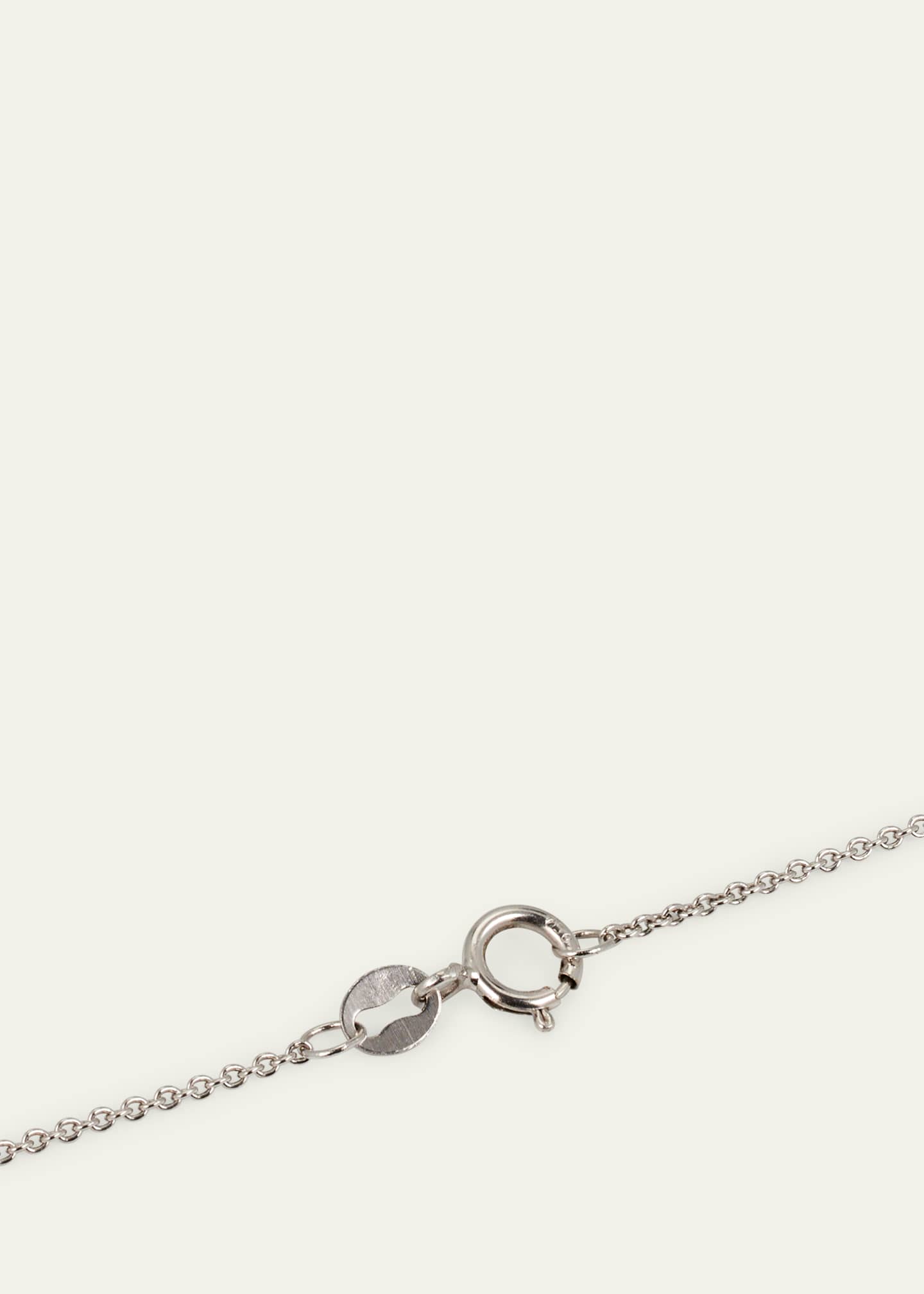 Mio Harutaka 18K White Gold Swallow Necklace with Blue Sapphire and Diamonds Image 4 of 4