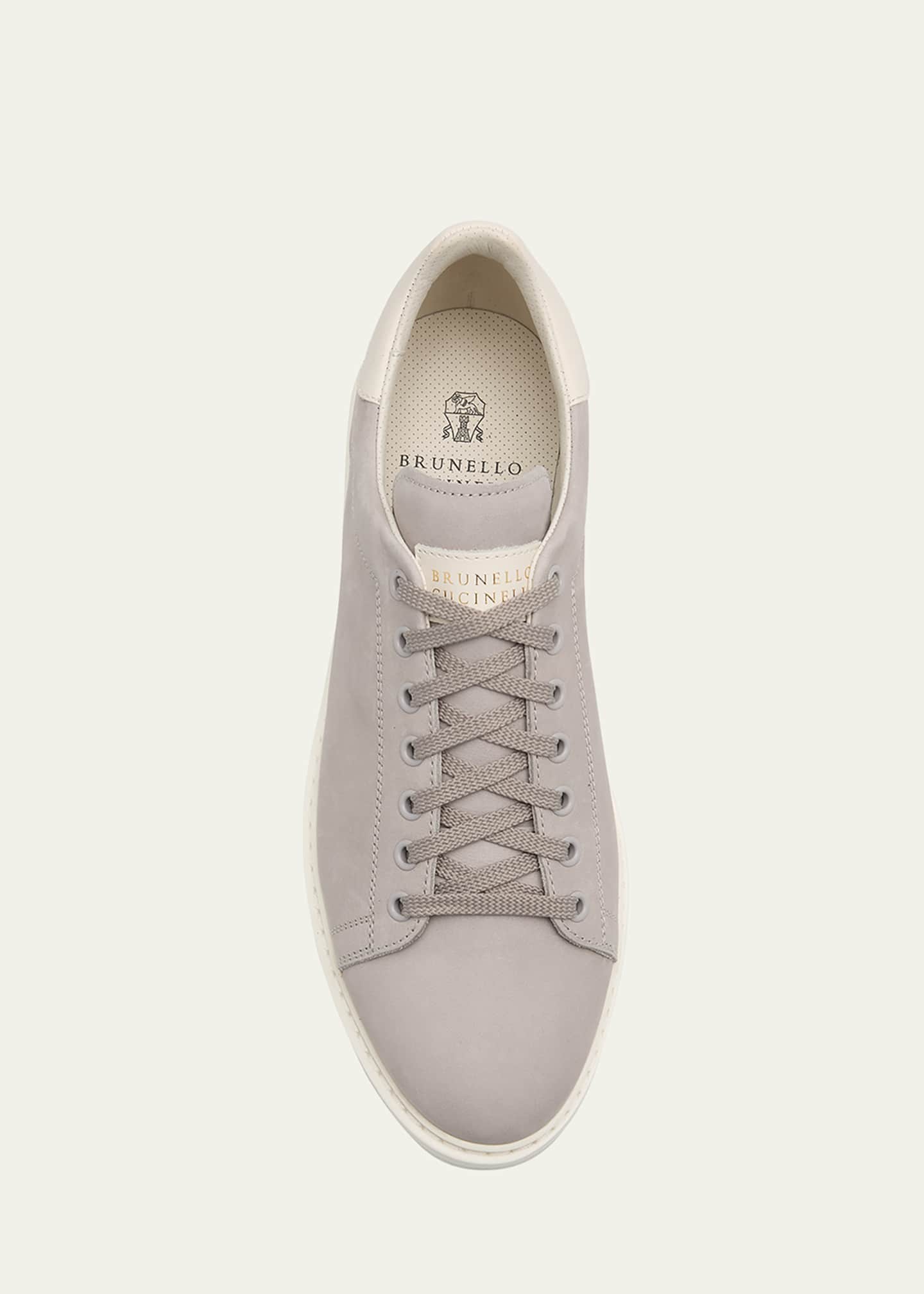 Brunello Cucinelli Men's Low-Top Leather Sneakers Image 5 of 5