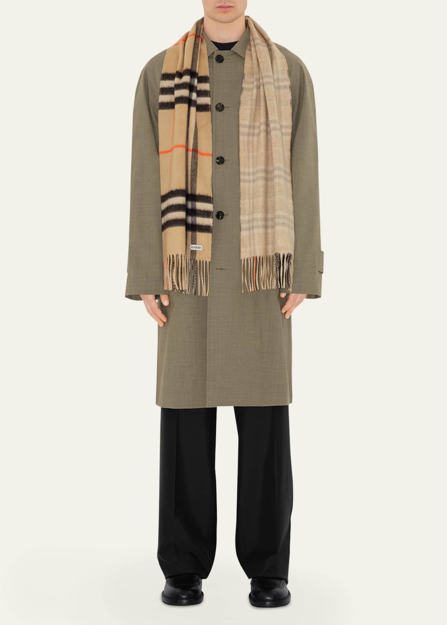 Burberry Check Cashmere Scarf Image 2 of 2