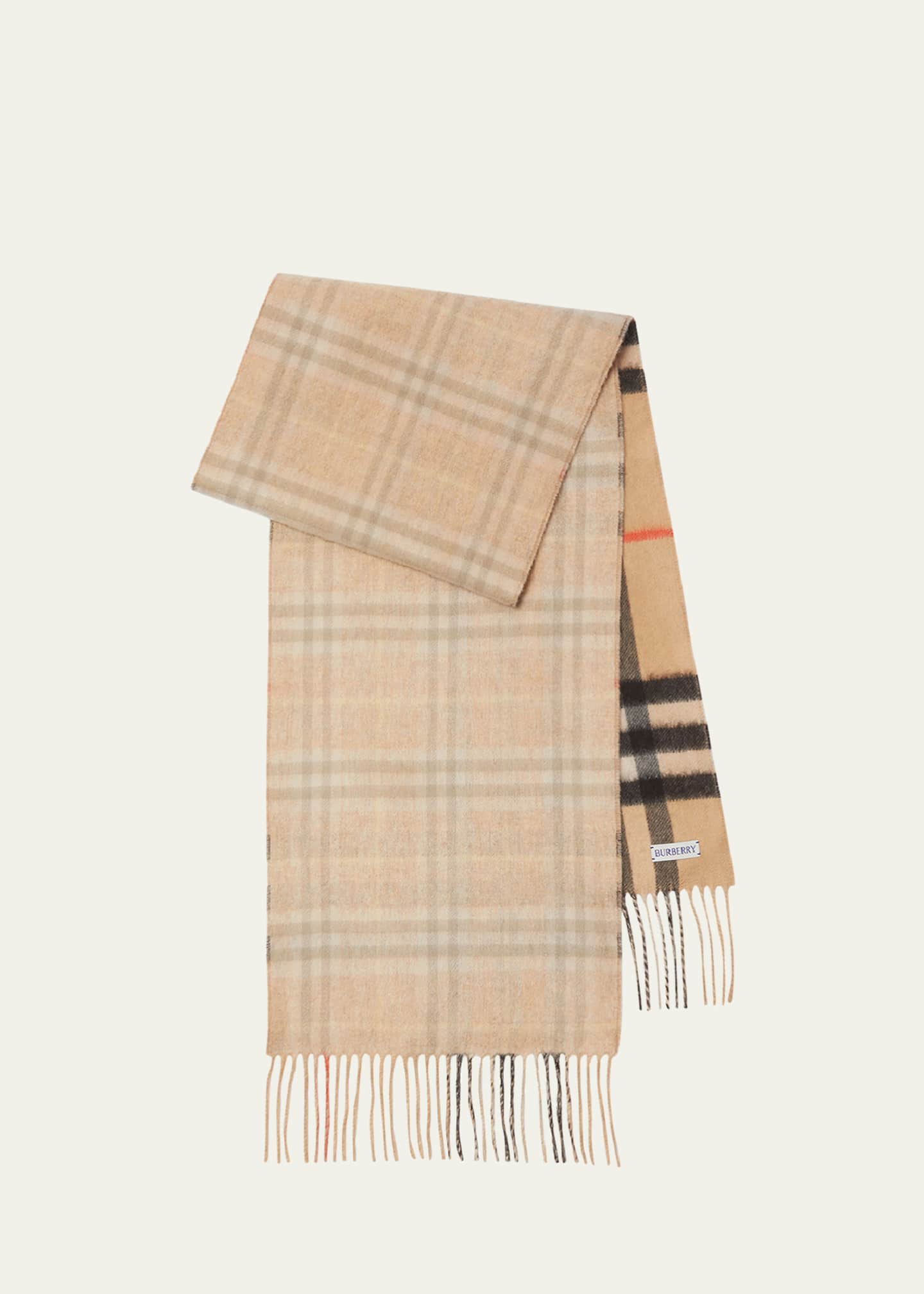 Burberry Check Cashmere Scarf Image 1 of 2