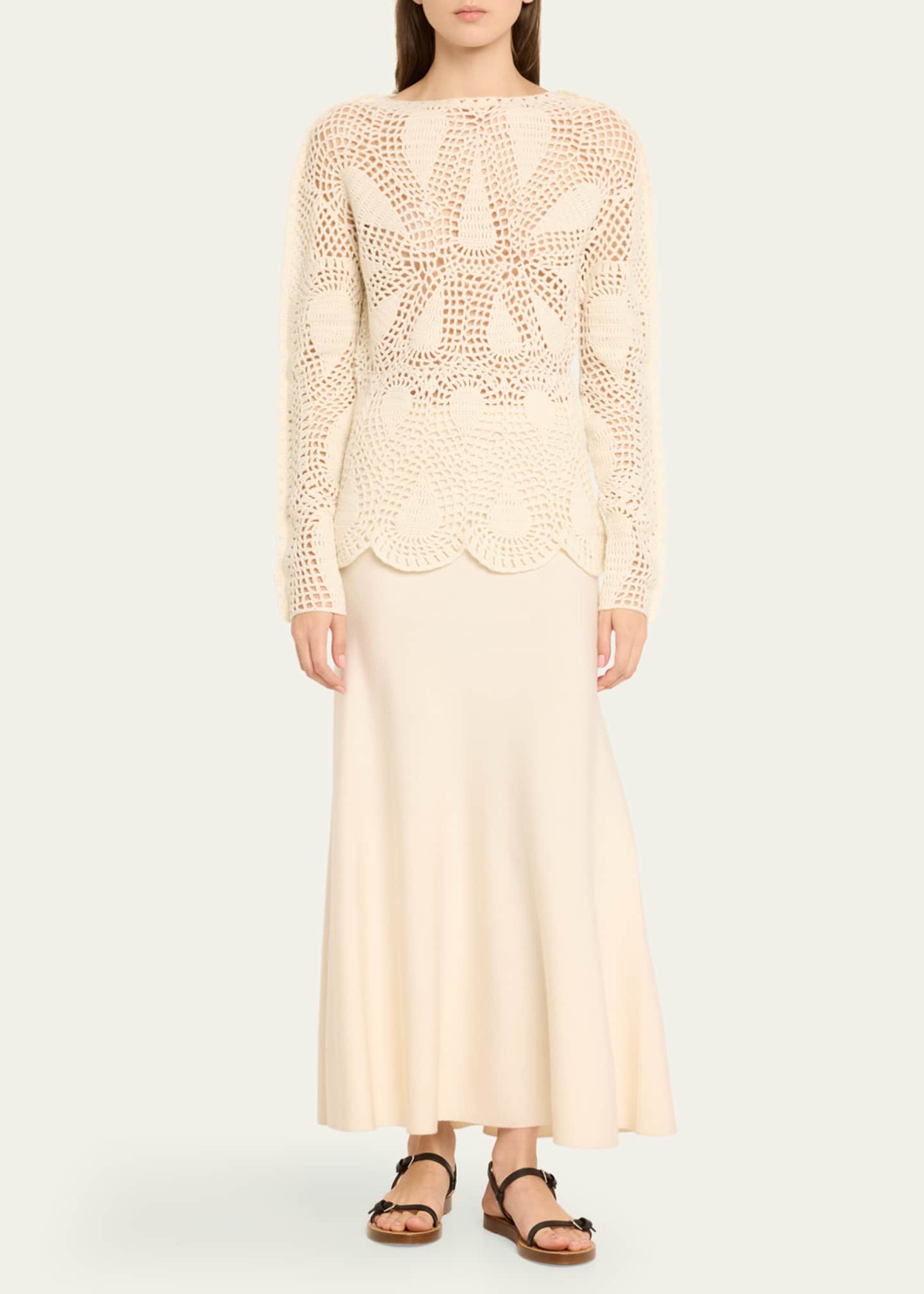 Gabriela Hearst Capps Cashmere-Blend Crochet Top Image 2 of 5