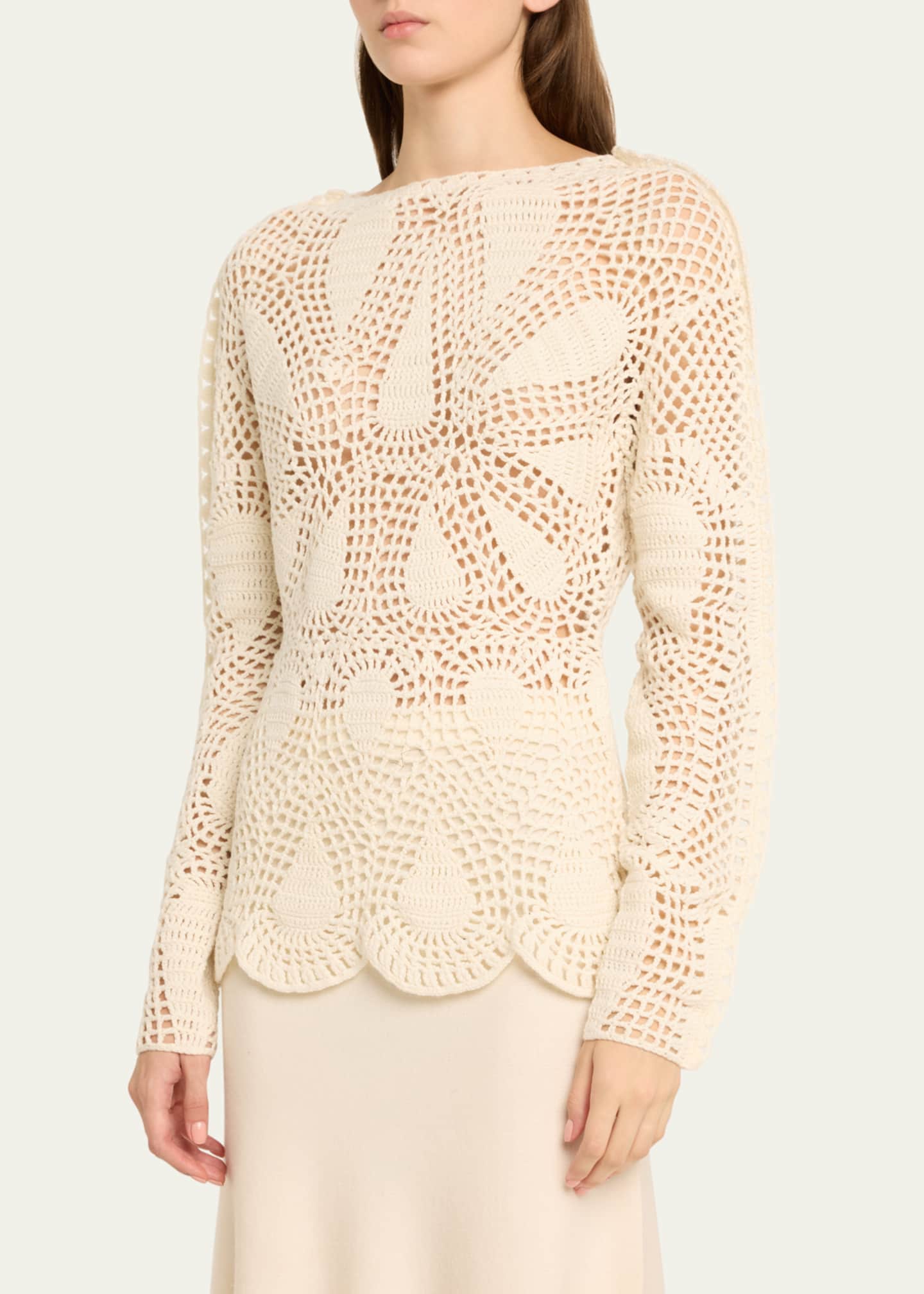 Gabriela Hearst Capps Cashmere-Blend Crochet Top Image 4 of 5