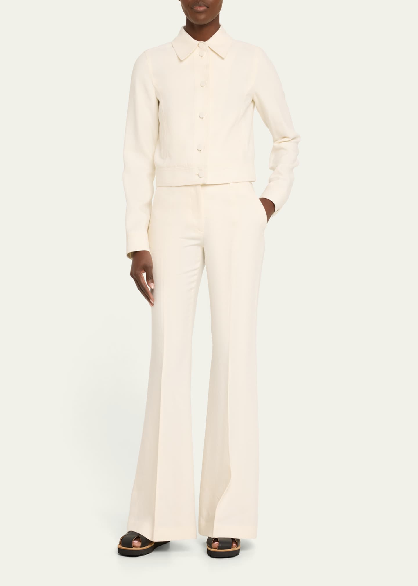 Gabriela Hearst Rhein Flared Wool Pants Image 2 of 5
