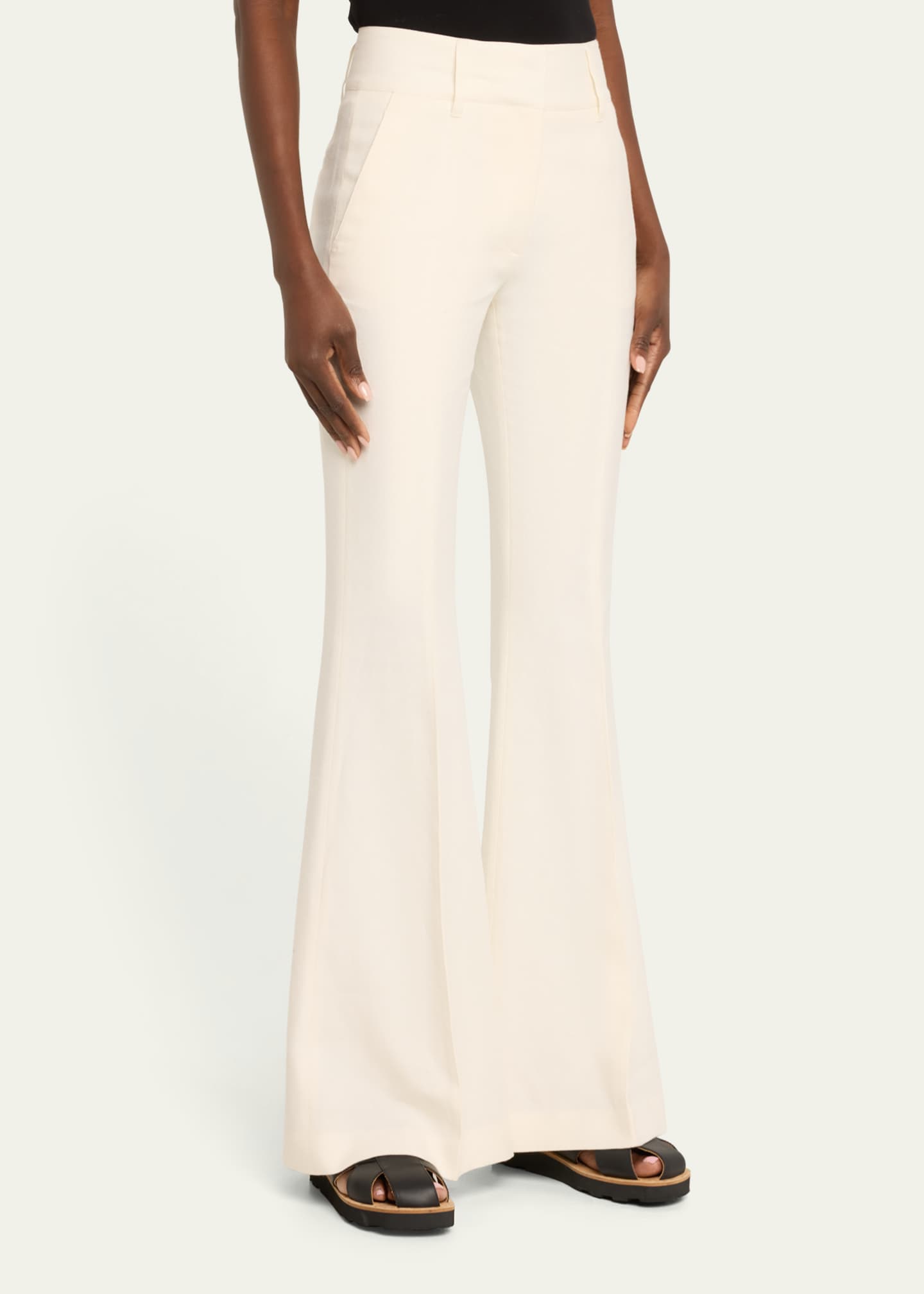 Gabriela Hearst Rhein Flared Wool Pants Image 4 of 5