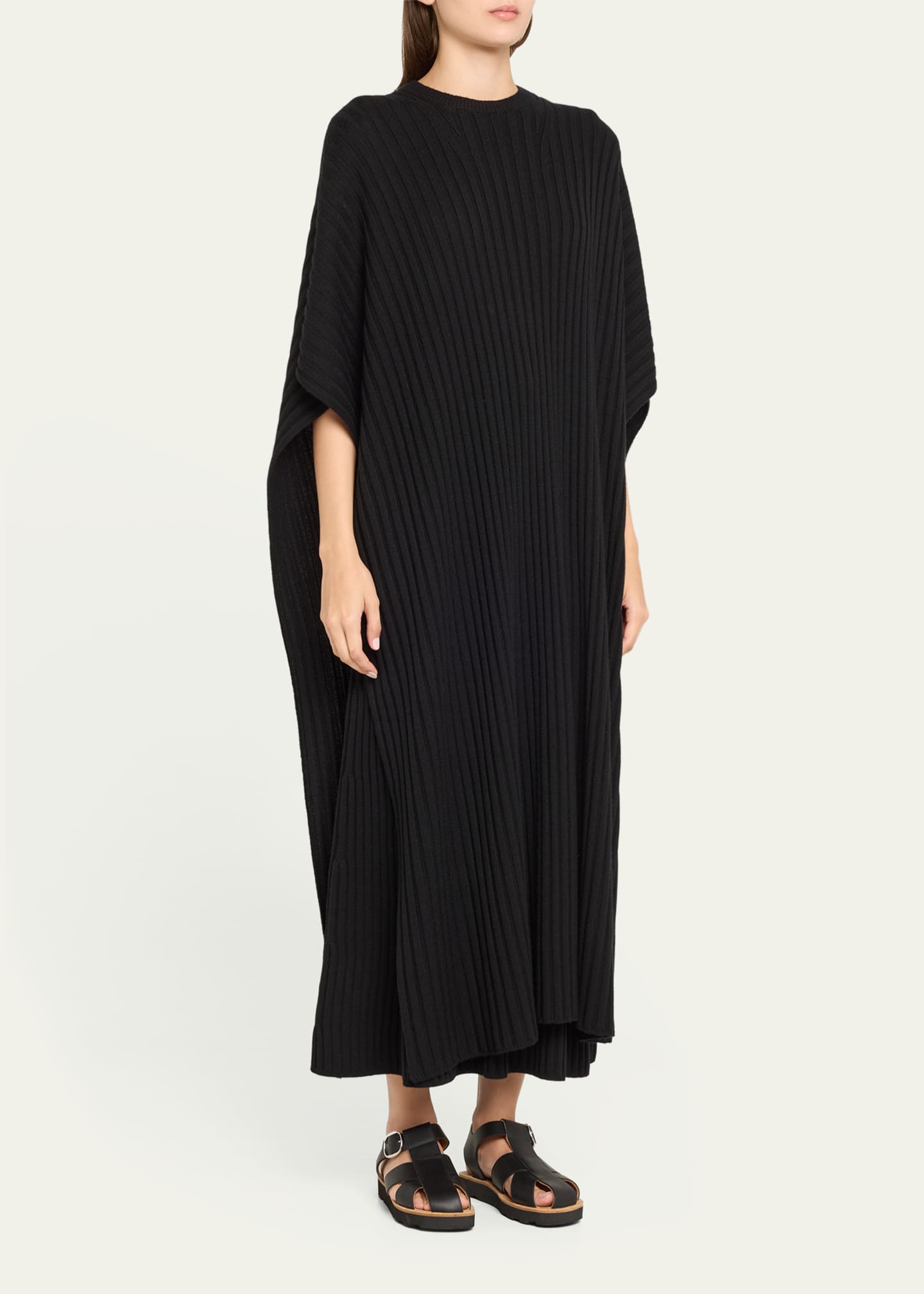 Gabriela Hearst Meier Cashmere-Blend Ribbed Knit Maxi Dress with Belt Image 4 of 5