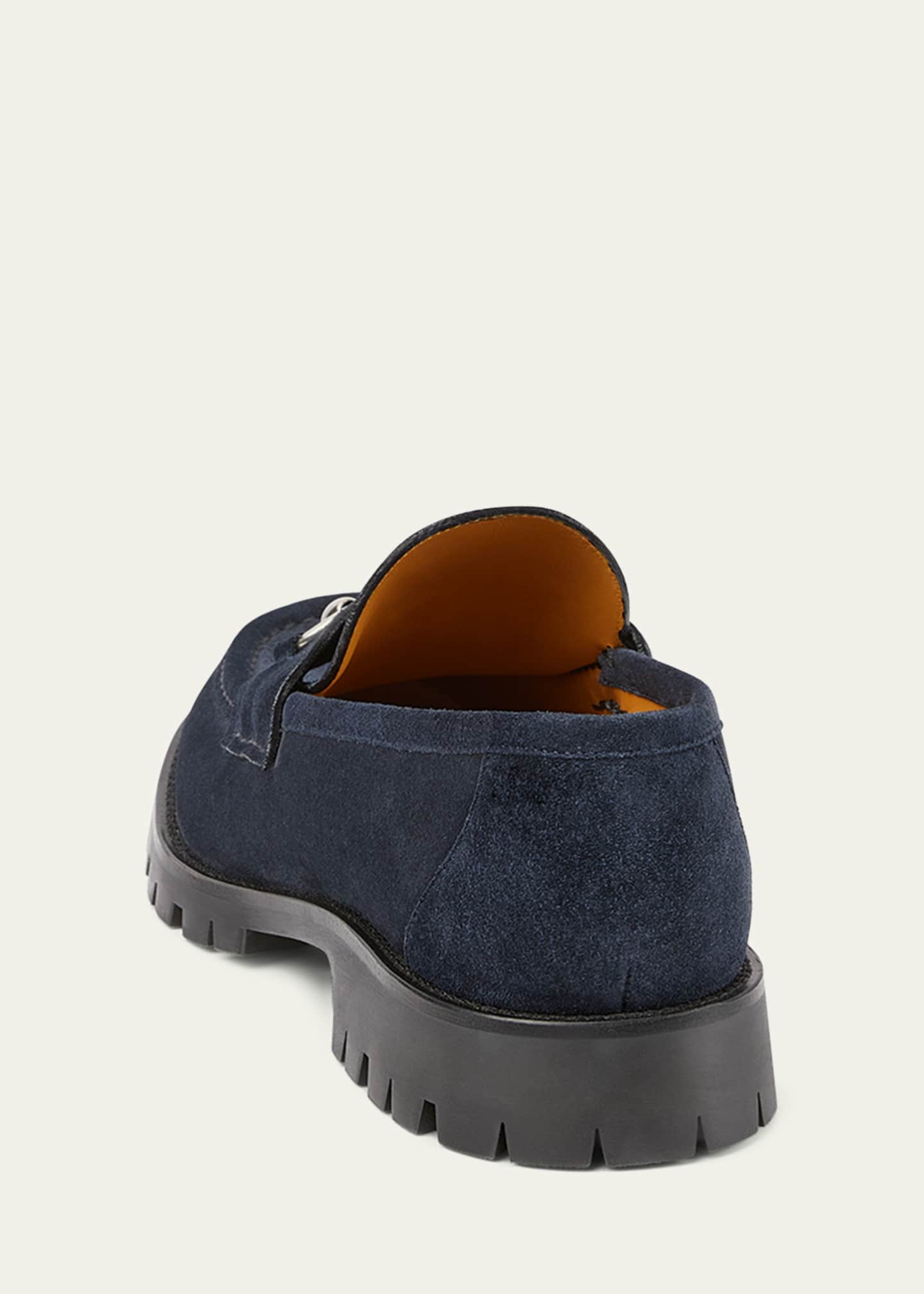 Gucci Men's Sylke Suede Horsebit Loafers Image 2 of 3
