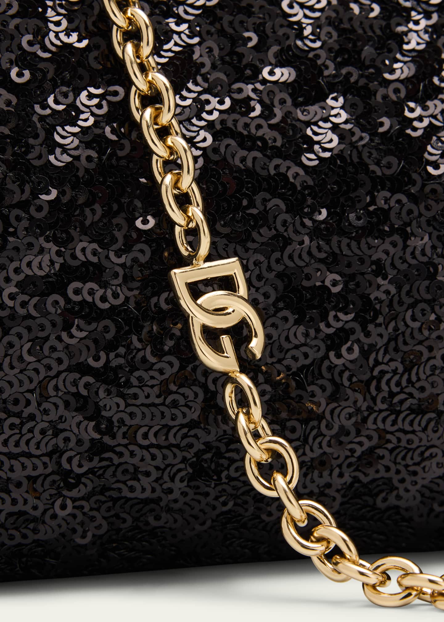 Dolce&Gabbana Marlene Medium Sequined Clutch Bag Image 6 of 6