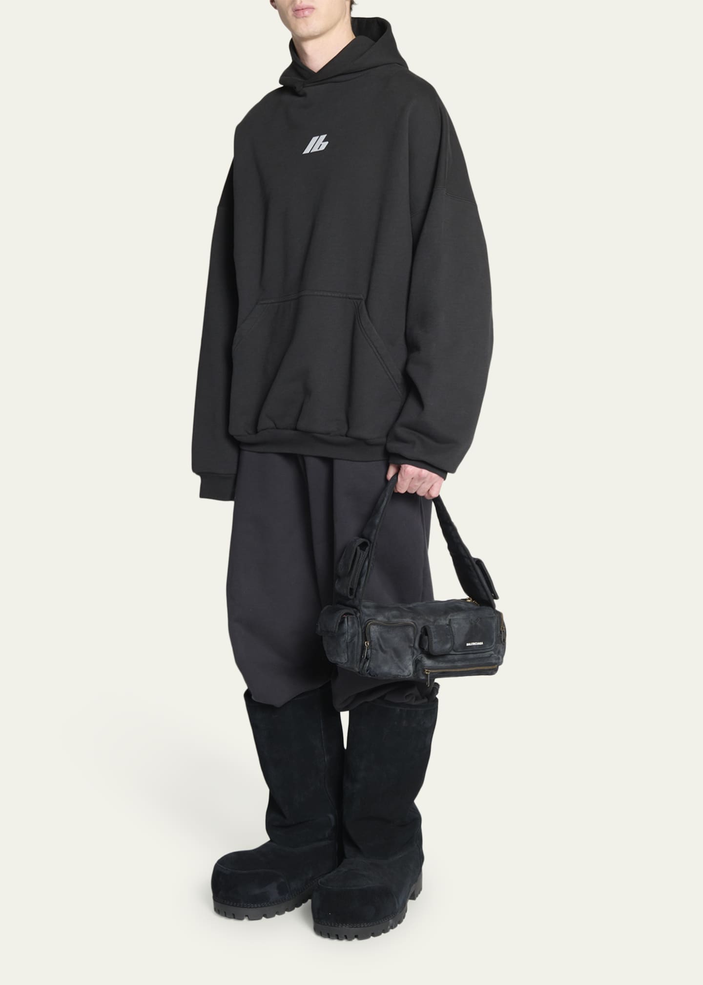 Balenciaga Men's Superbus Nylon Shoulder Sling Bag Image 5 of 5