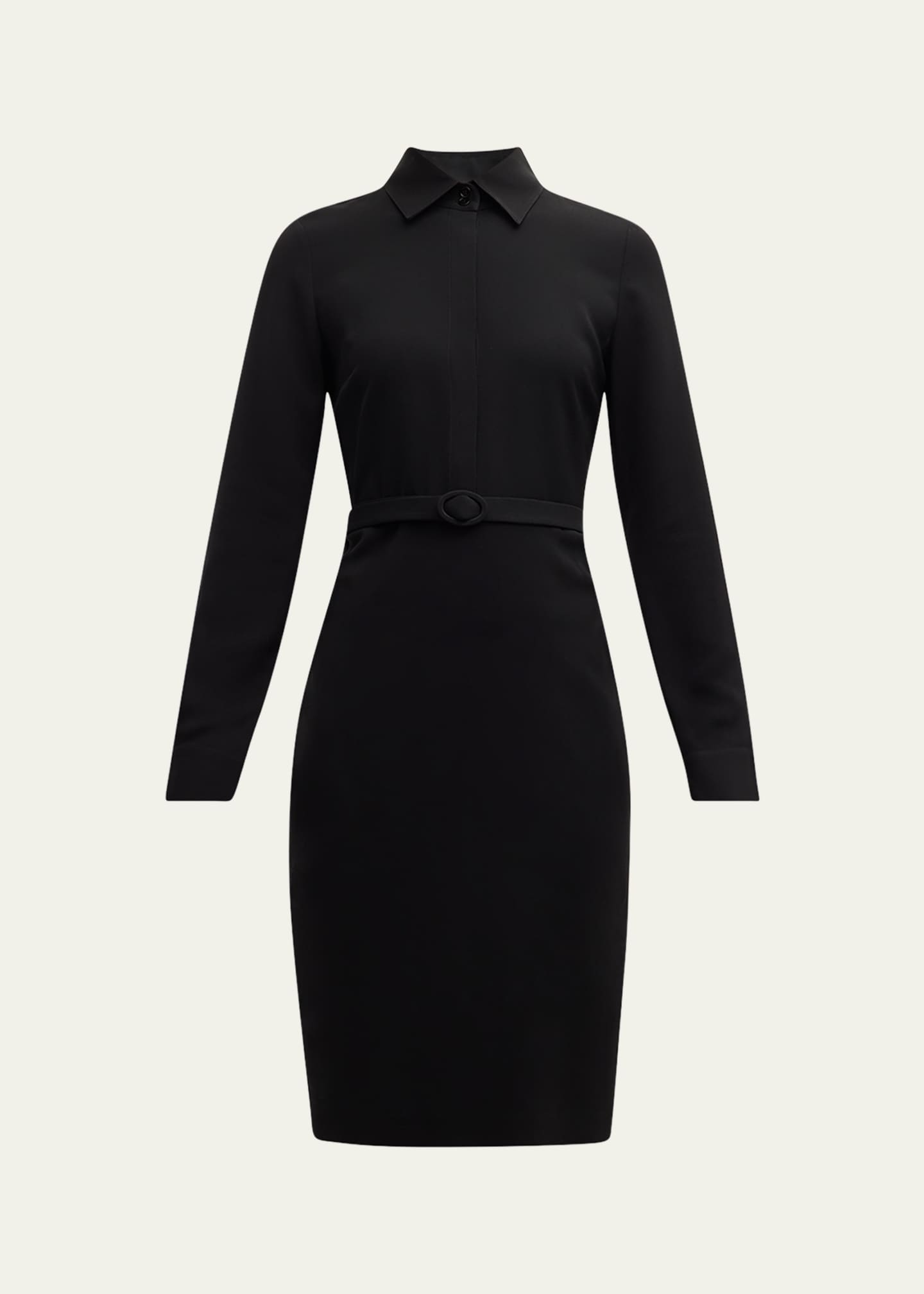 Lafayette 148 New York Belted Crepe Shirtdress Image 1 of 5