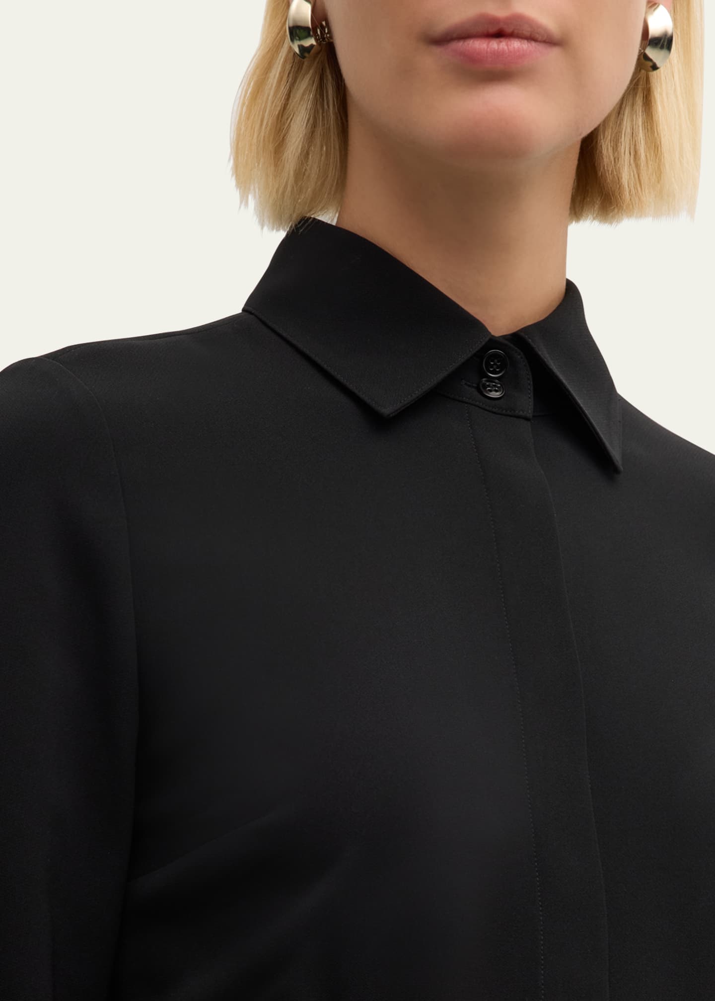 Lafayette 148 New York Belted Crepe Shirtdress Image 5 of 5