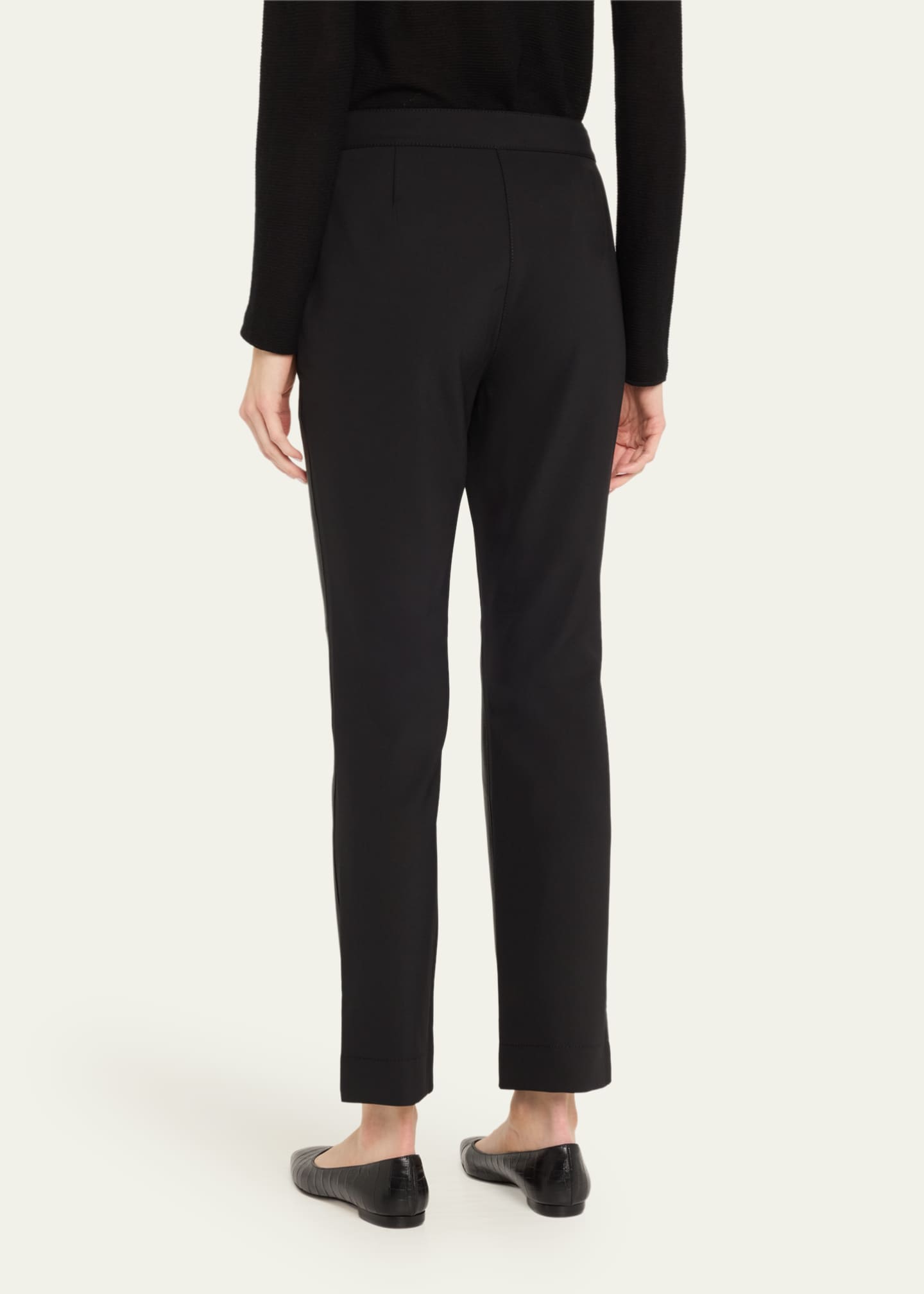 Lafayette 148 New York Leather and Acclaimed Stretch Cigarette Pants Image 3 of 5