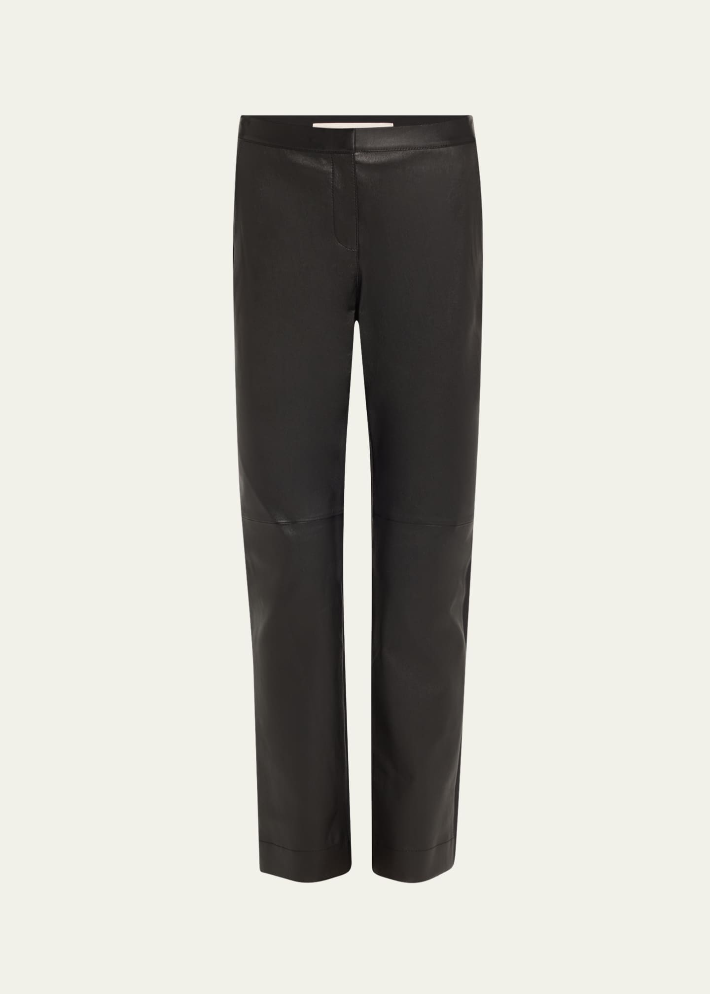 Lafayette 148 New York Leather and Acclaimed Stretch Cigarette Pants Image 1 of 5