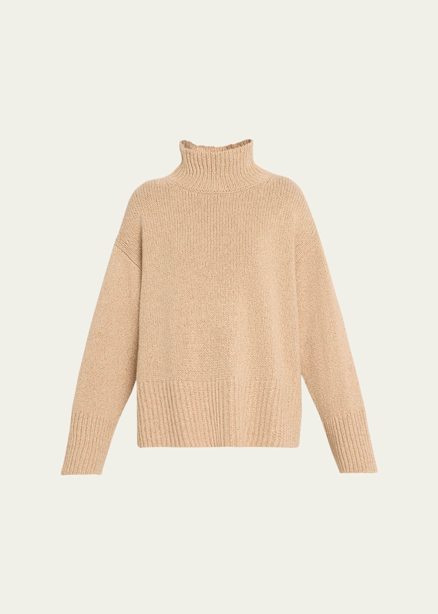 Lafayette 148 New York Oversized High-Low Turtleneck Cashmere Sweater Image 1 of 5