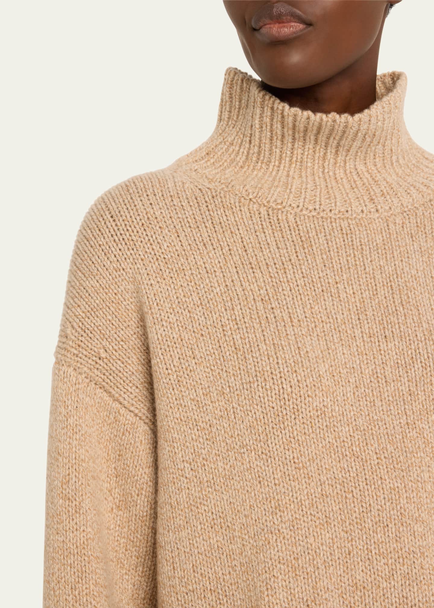 Lafayette 148 New York Oversized High-Low Turtleneck Cashmere Sweater Image 5 of 5