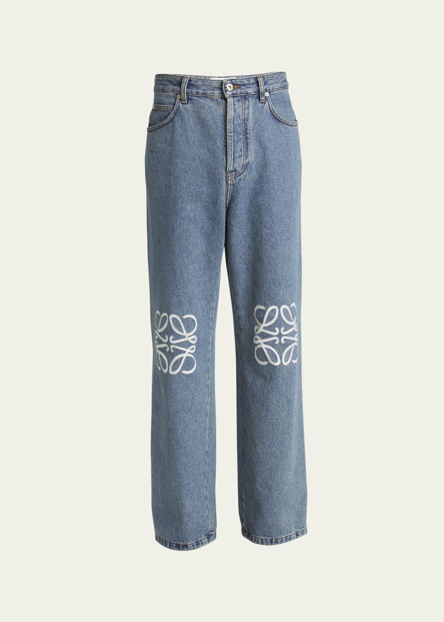Loewe Men's Anagram Straight-Leg Jeans Image 1 of 5