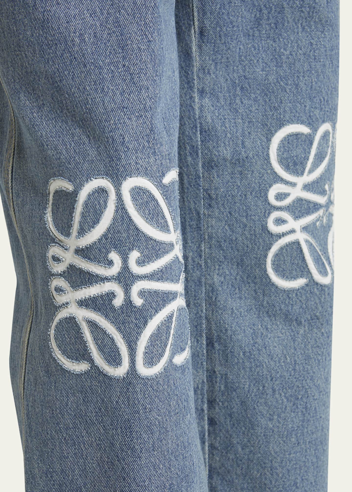 Loewe Men's Anagram Straight-Leg Jeans Image 5 of 5