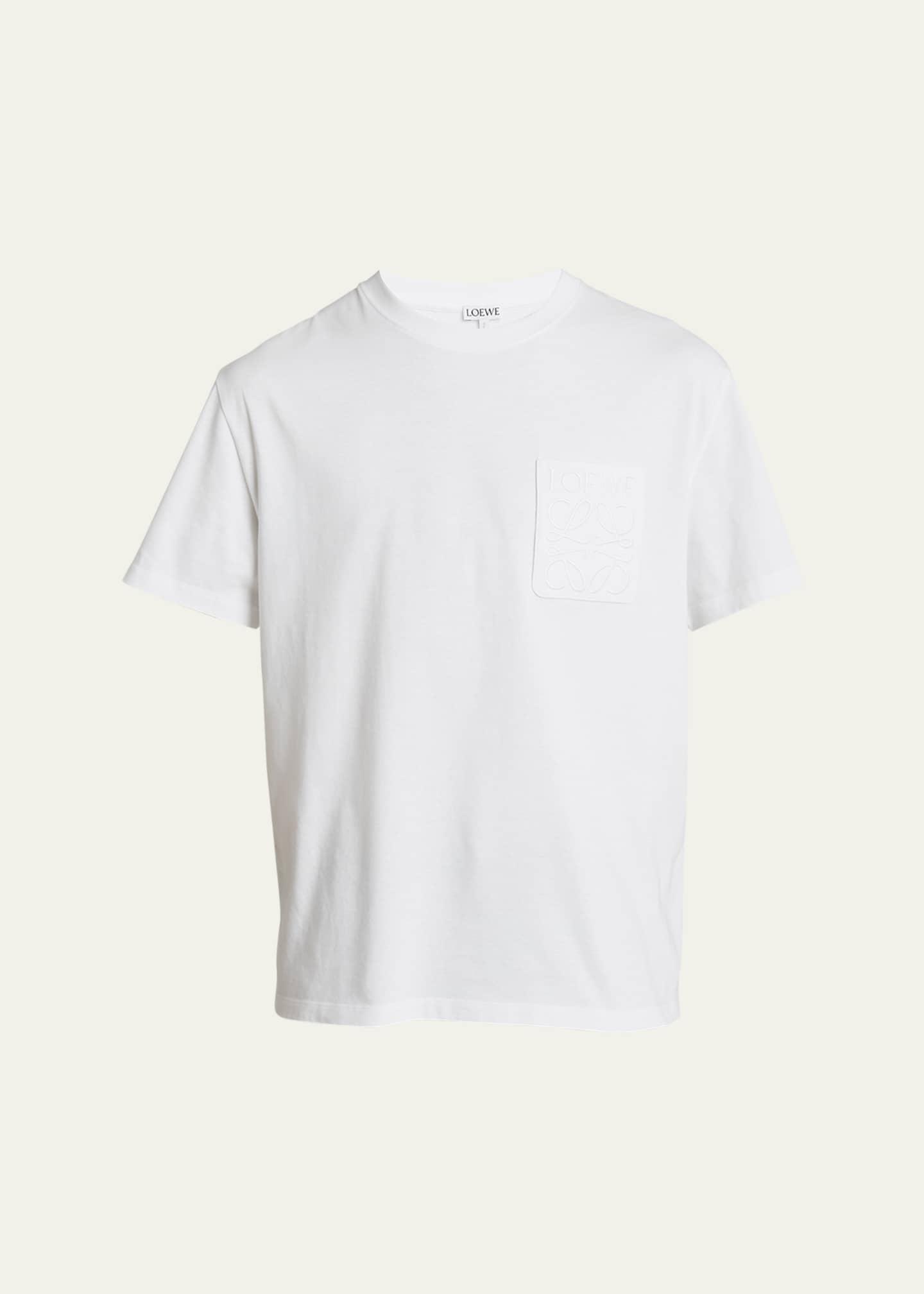 Loewe Men's Embroidered Anagram Pocket T-Shirt Image 1 of 5