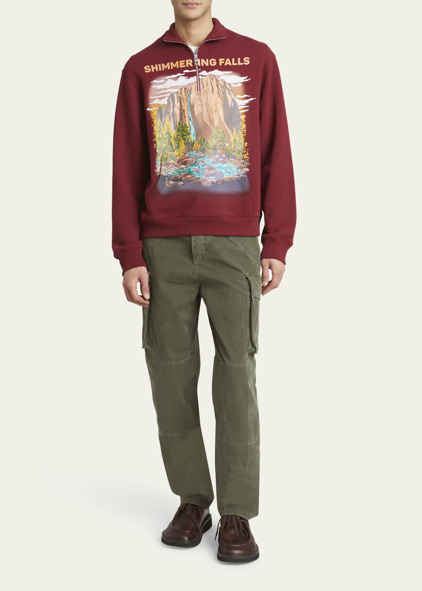 Landscape print sweatshirt outlet