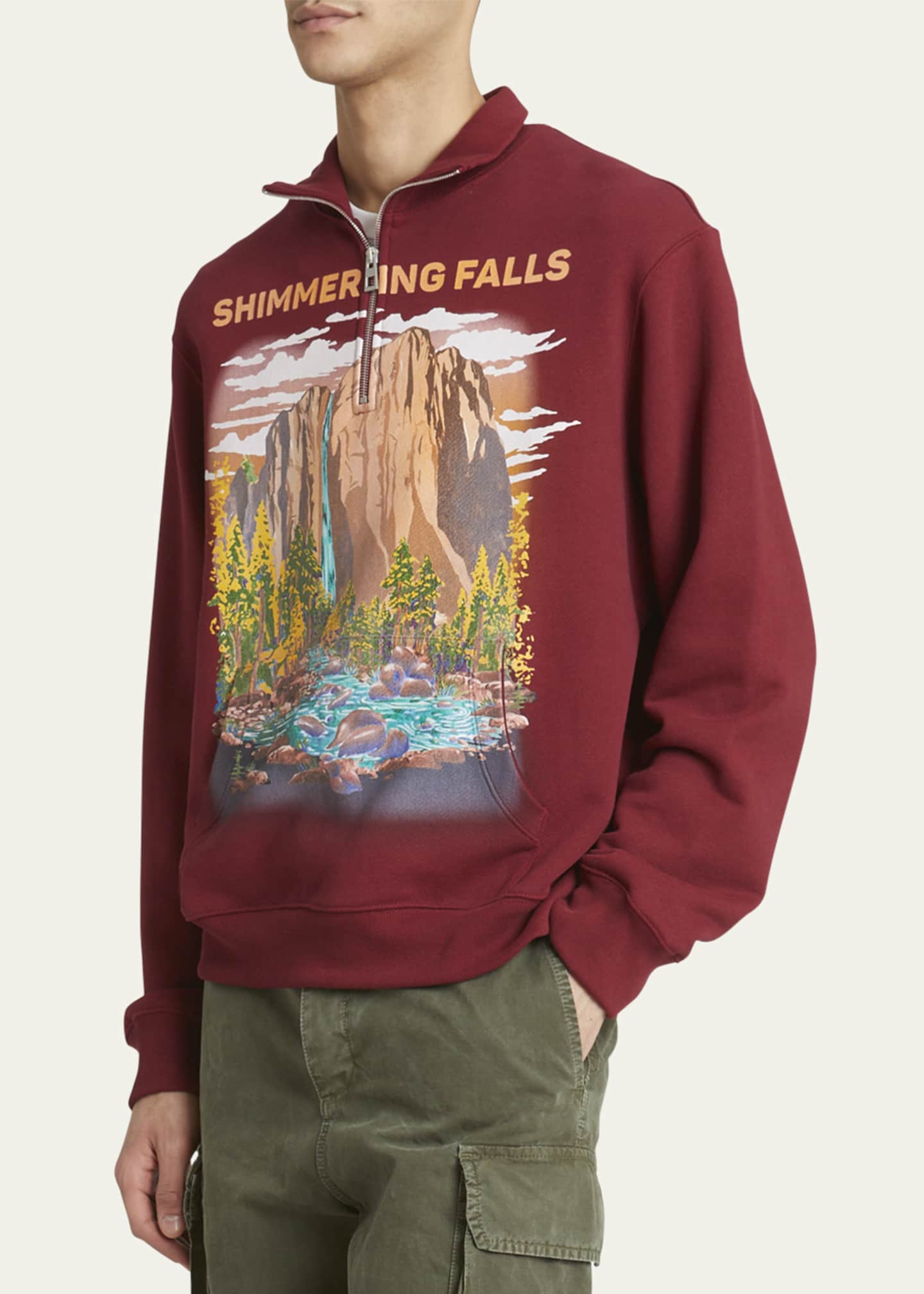 Landscape print sweatshirt outlet