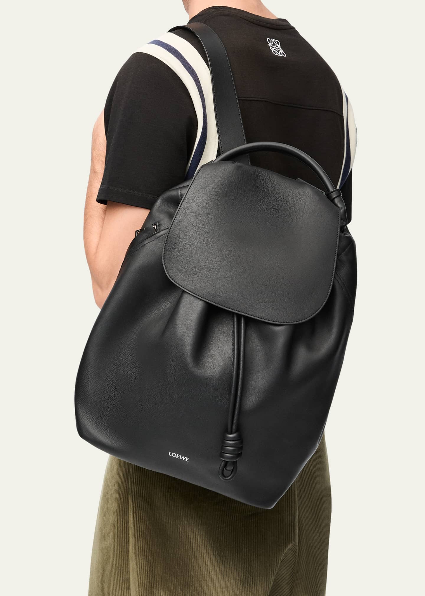 Loewe Men's Flamenco Suede Backpack Image 2 of 6