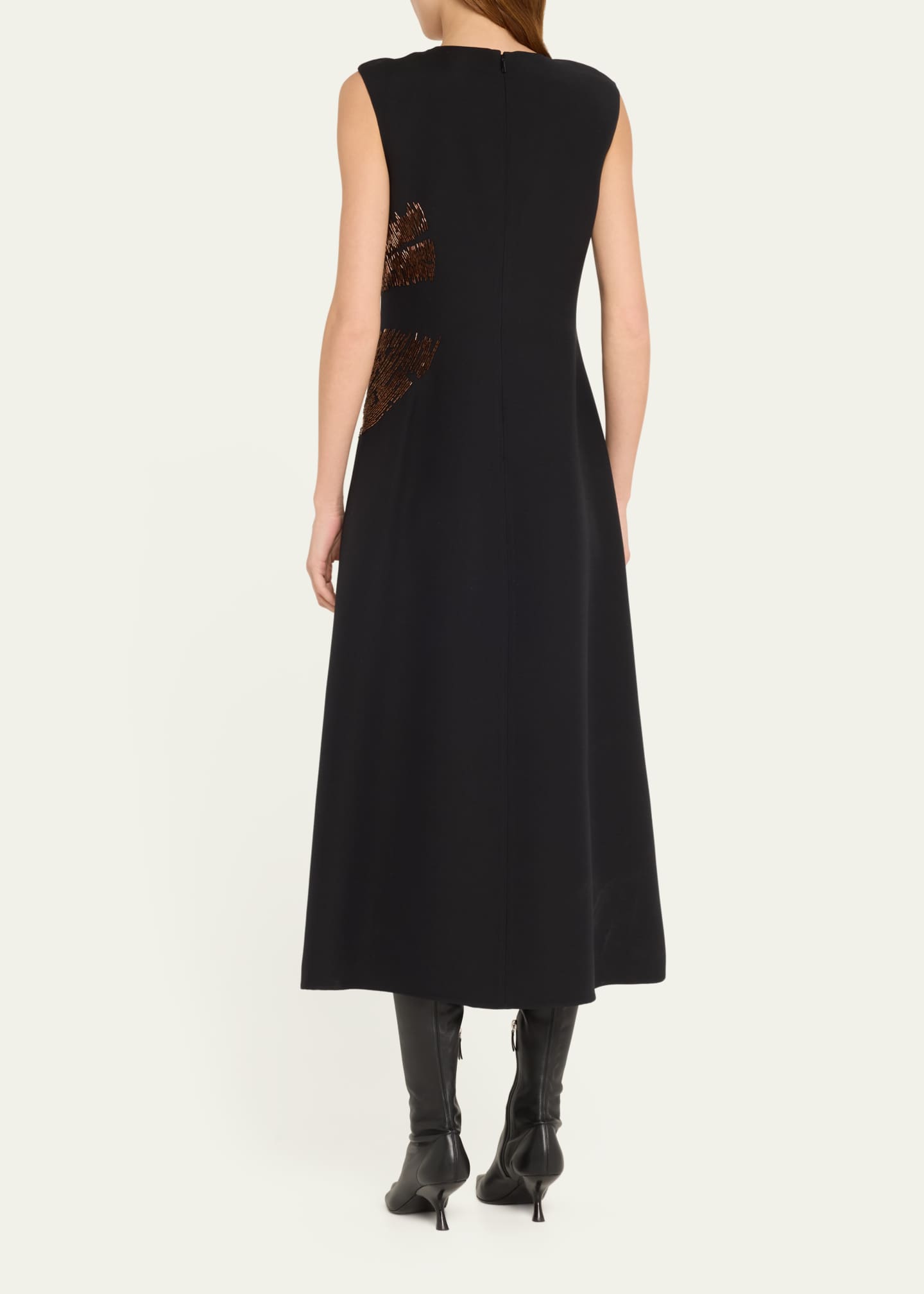 Lenina ♥ LABETTI dot long sleeveless dress/追跡付 Lafayette 148 New York Sleeveless Beaded Midi Dress