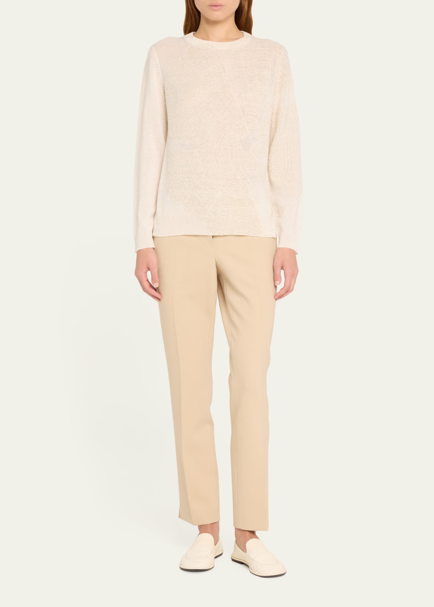 Lafayette 148 New York Cashmere Textured Intarsia Sweater Image 2 of 5