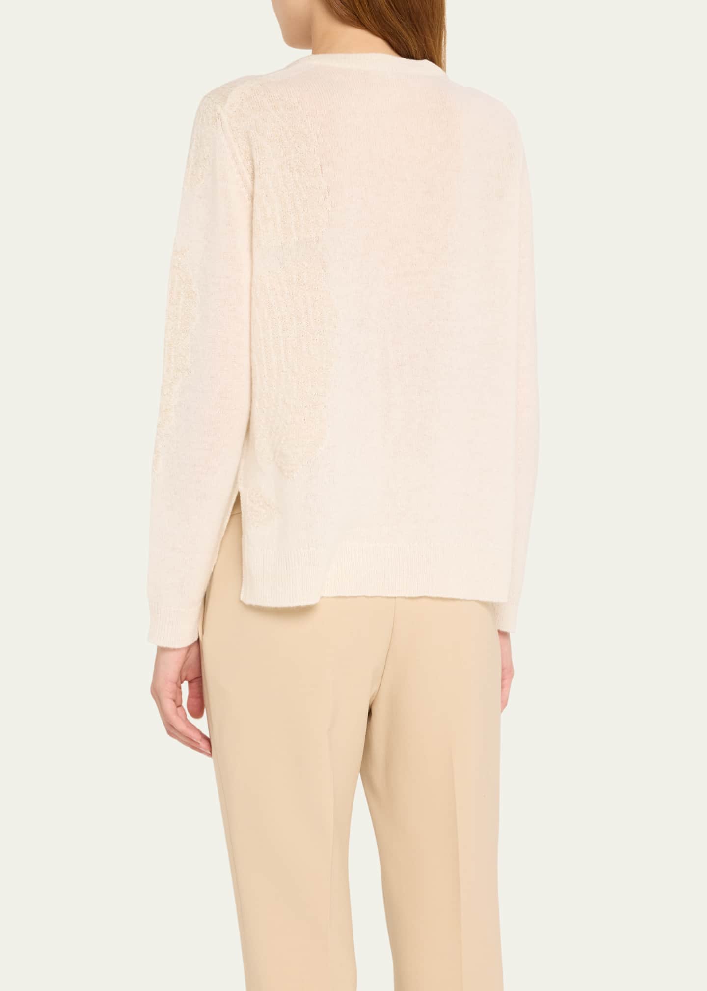 Lafayette 148 New York Cashmere Textured Intarsia Sweater Image 3 of 5