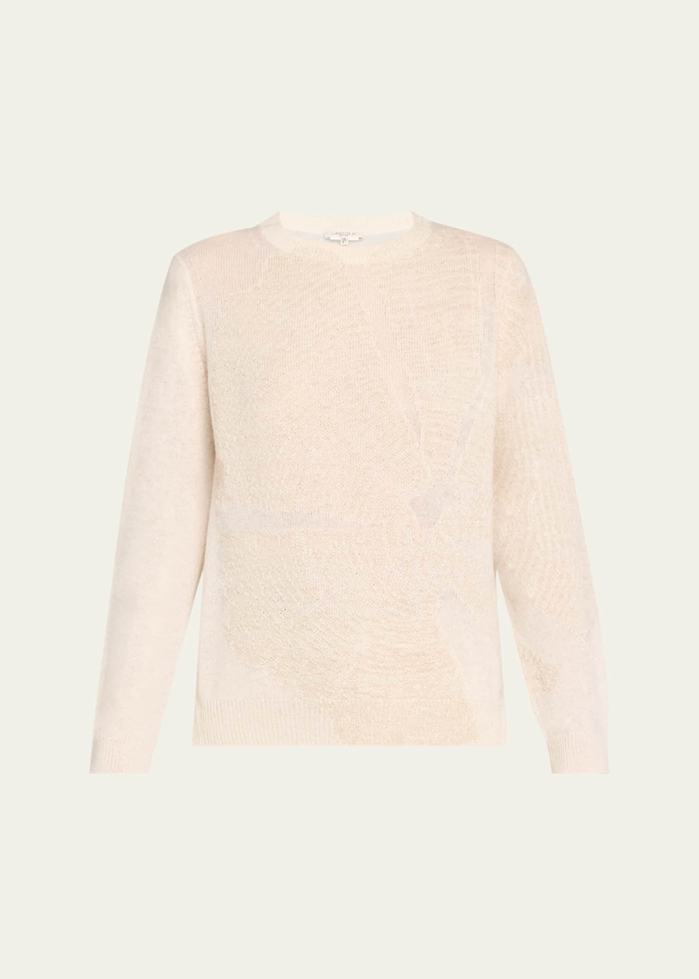 Lafayette 148 New York Cashmere Textured Intarsia Sweater Image 1 of 5