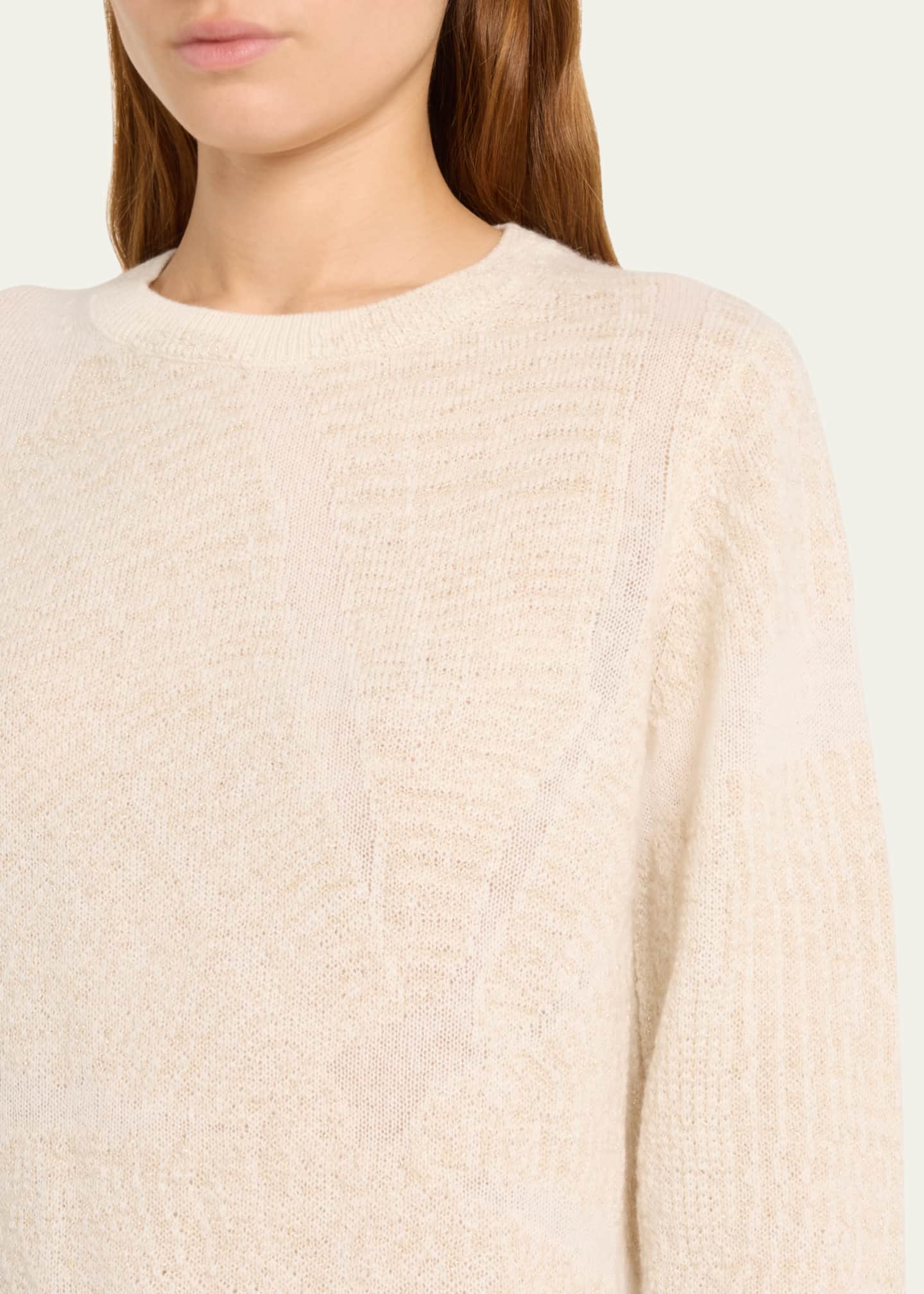 Lafayette 148 New York Cashmere Textured Intarsia Sweater Image 5 of 5