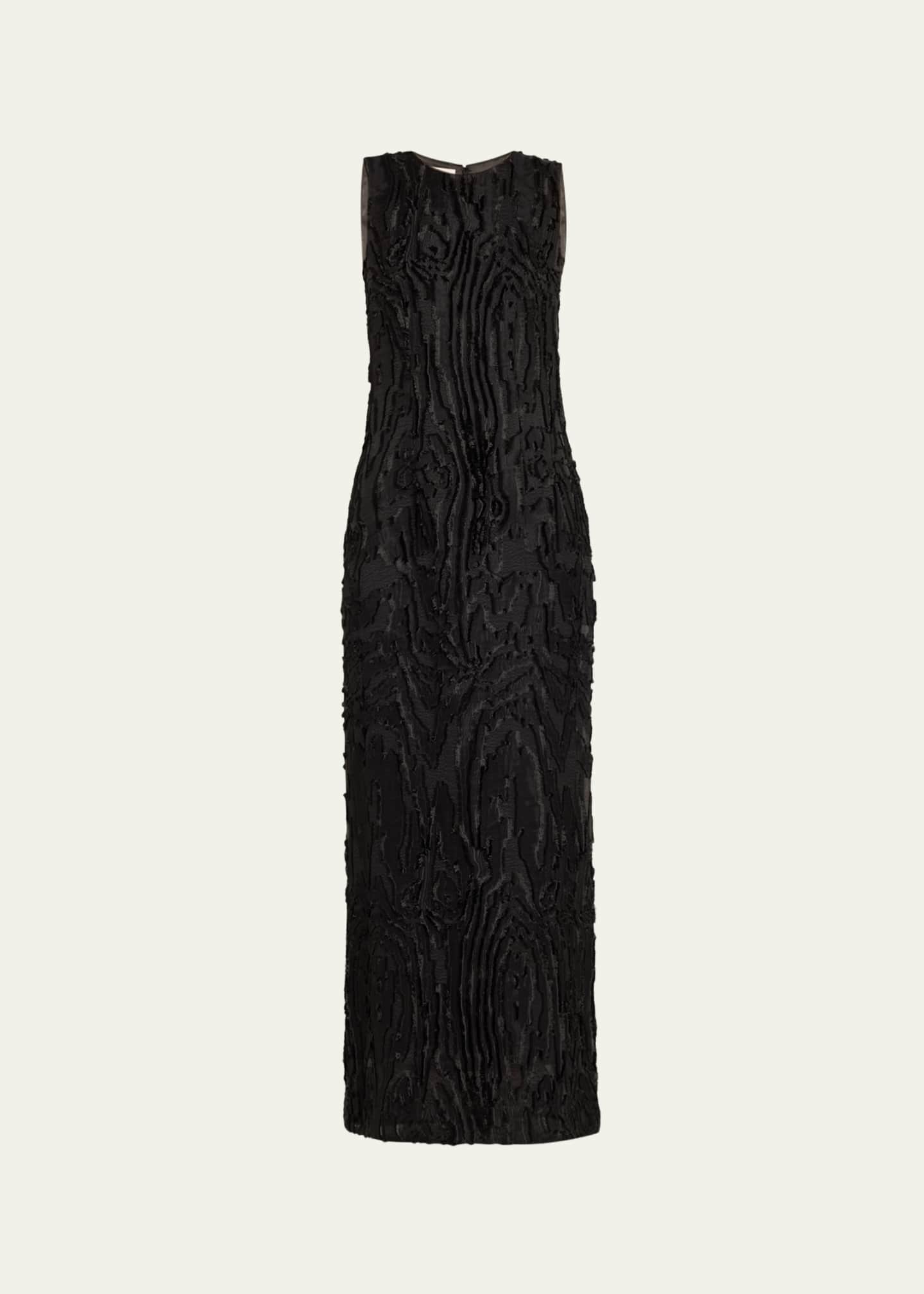 Lafayette 148 New York Fringed Jacquard Column Gown Image 1 of 5