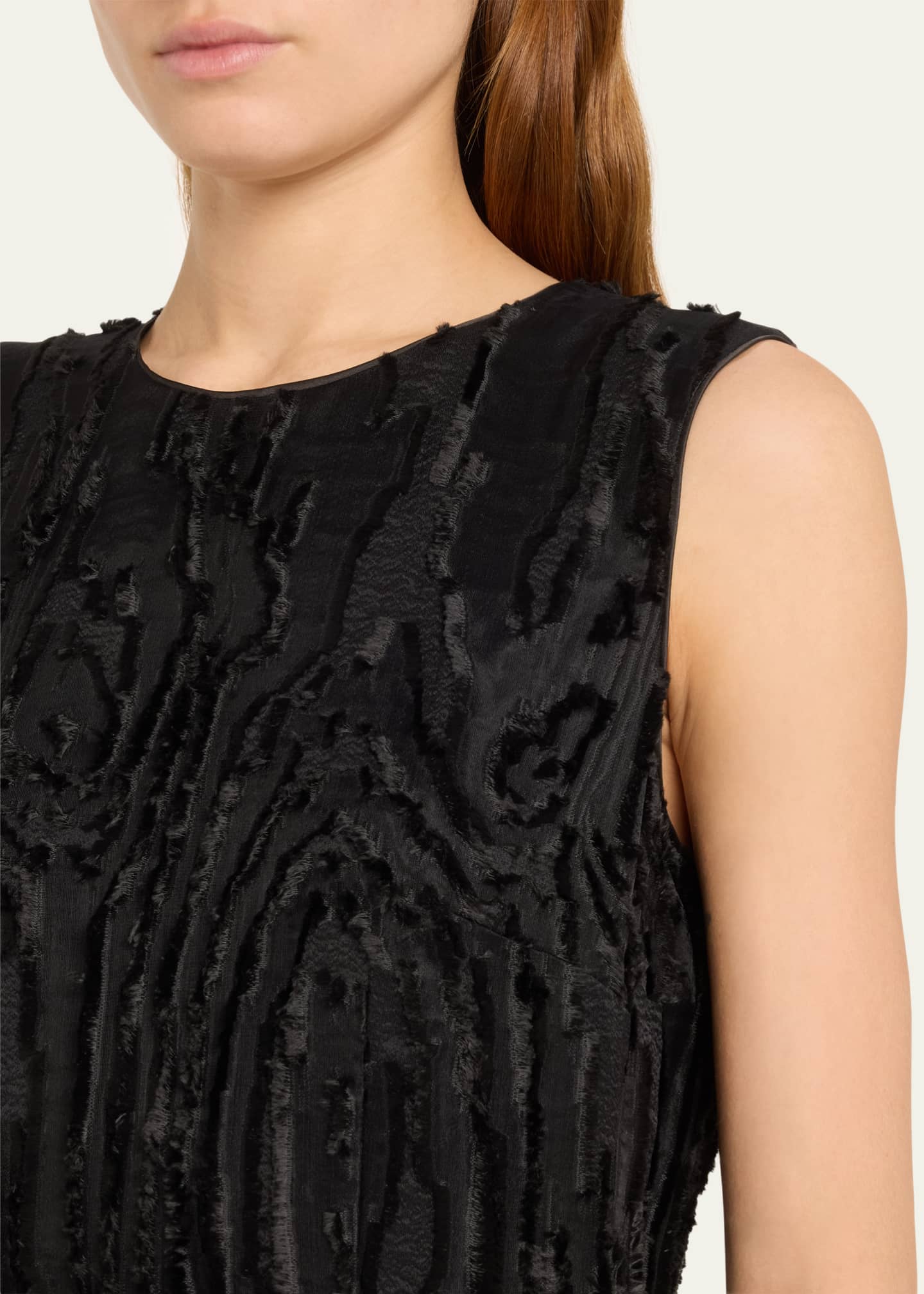Lafayette 148 New York Fringed Jacquard Column Gown Image 5 of 5