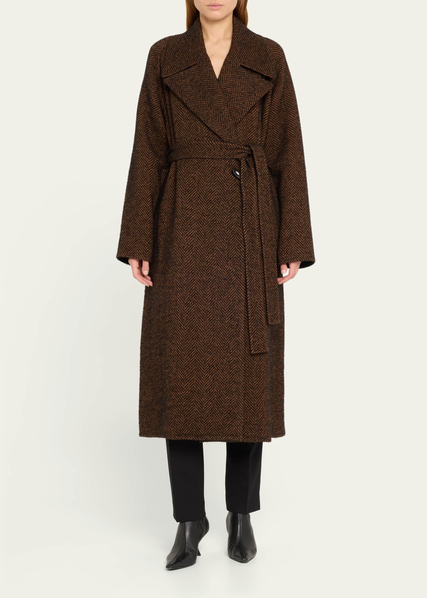 Lafayette 148 New York Chevron Alpaca Wool Coat Image 2 of 5