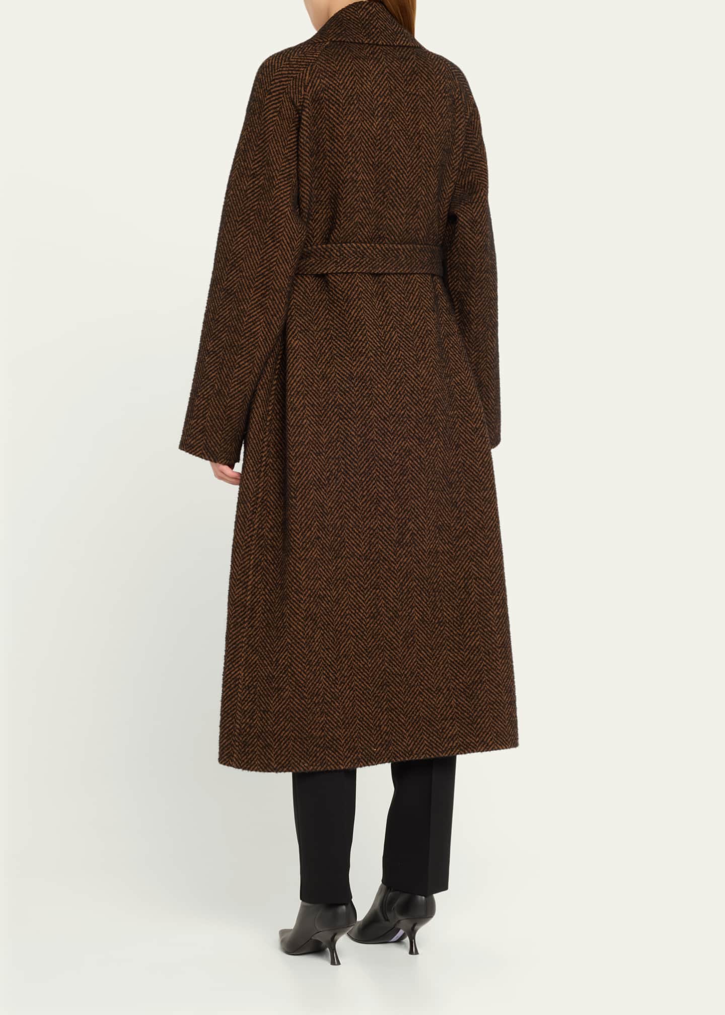 Lafayette 148 New York Chevron Alpaca Wool Coat Image 3 of 5