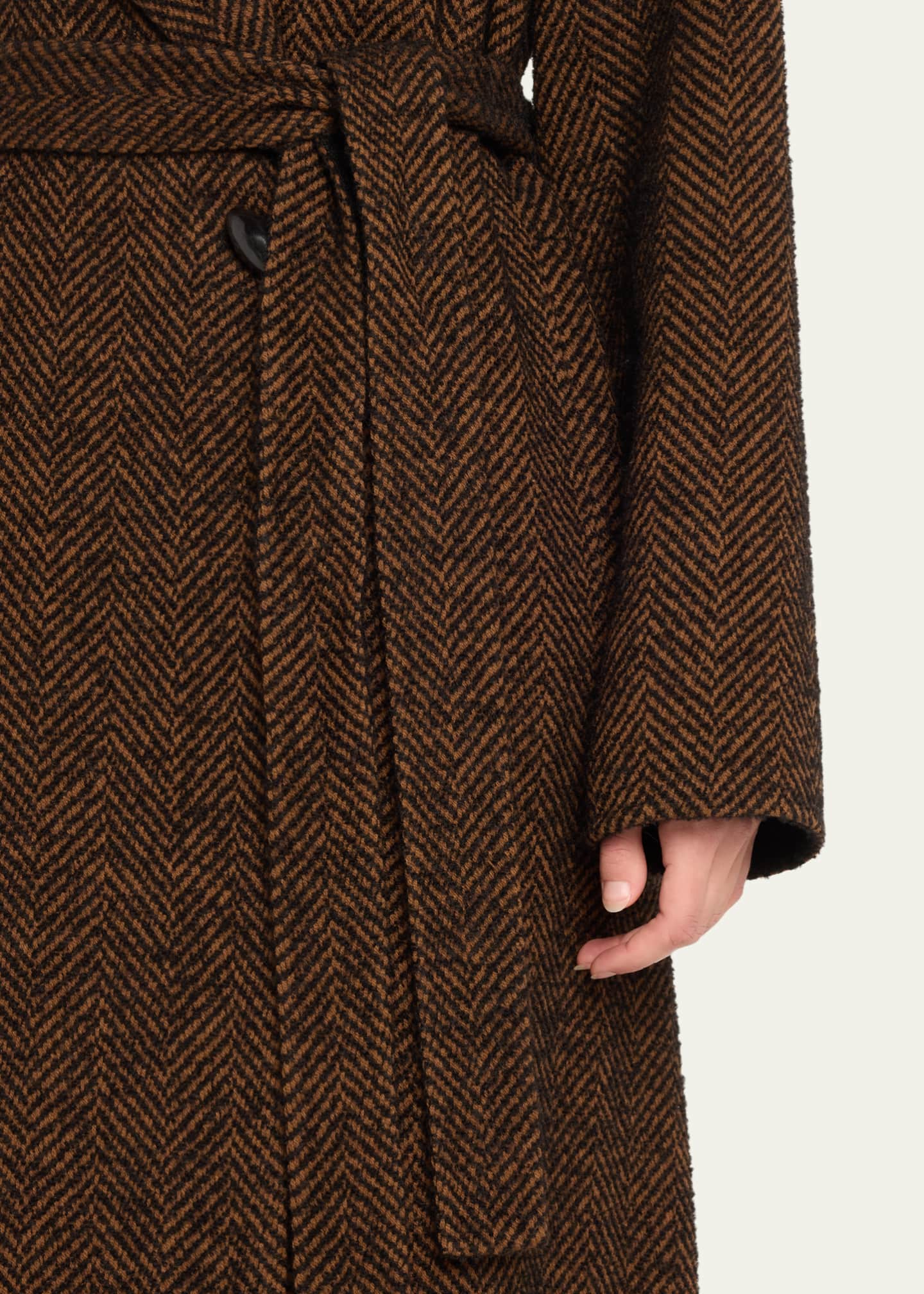 Lafayette 148 New York Chevron Alpaca Wool Coat Image 5 of 5