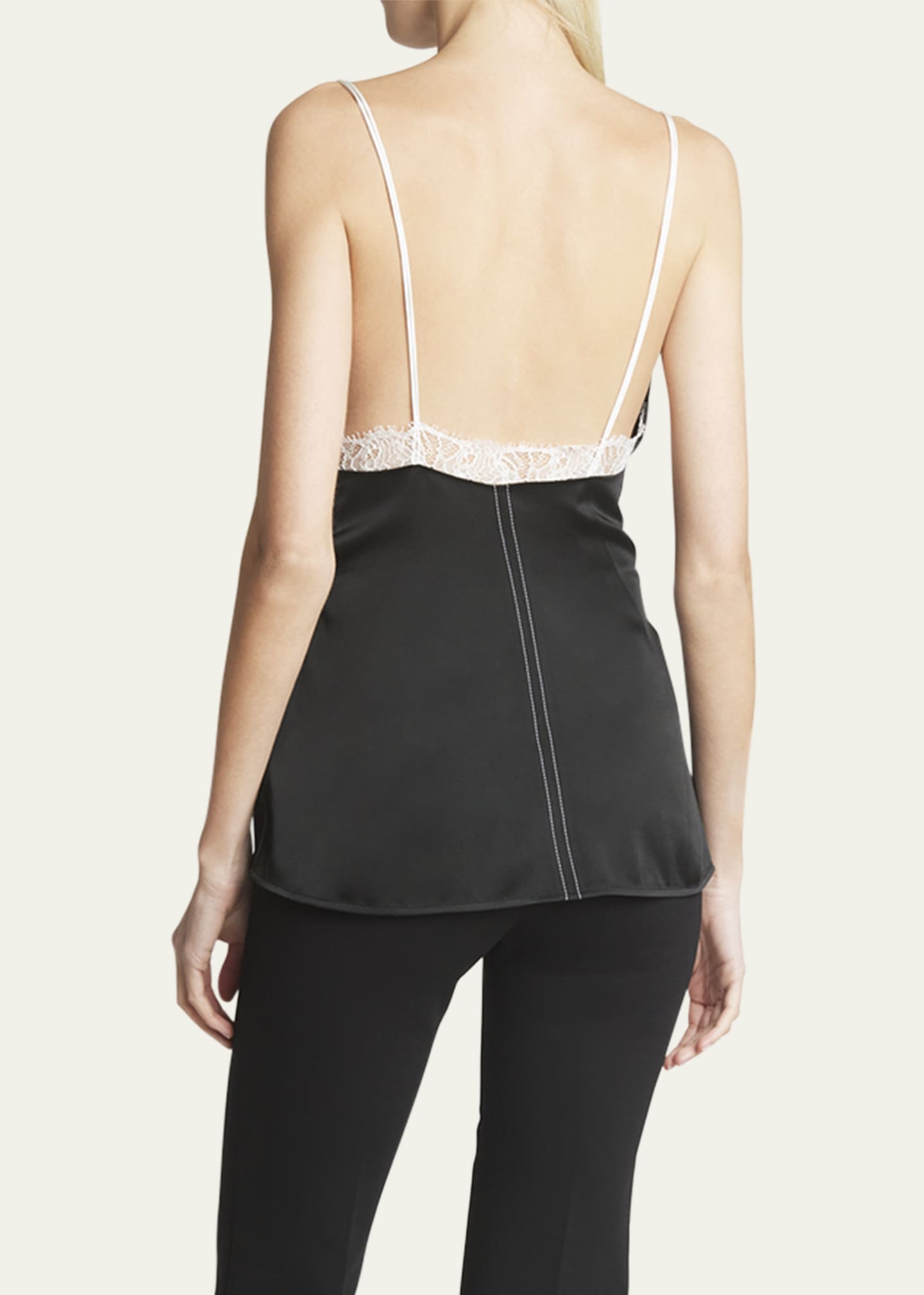 Victoria Beckham Lace Trim Double-Strap Cami Top - Bergdorf