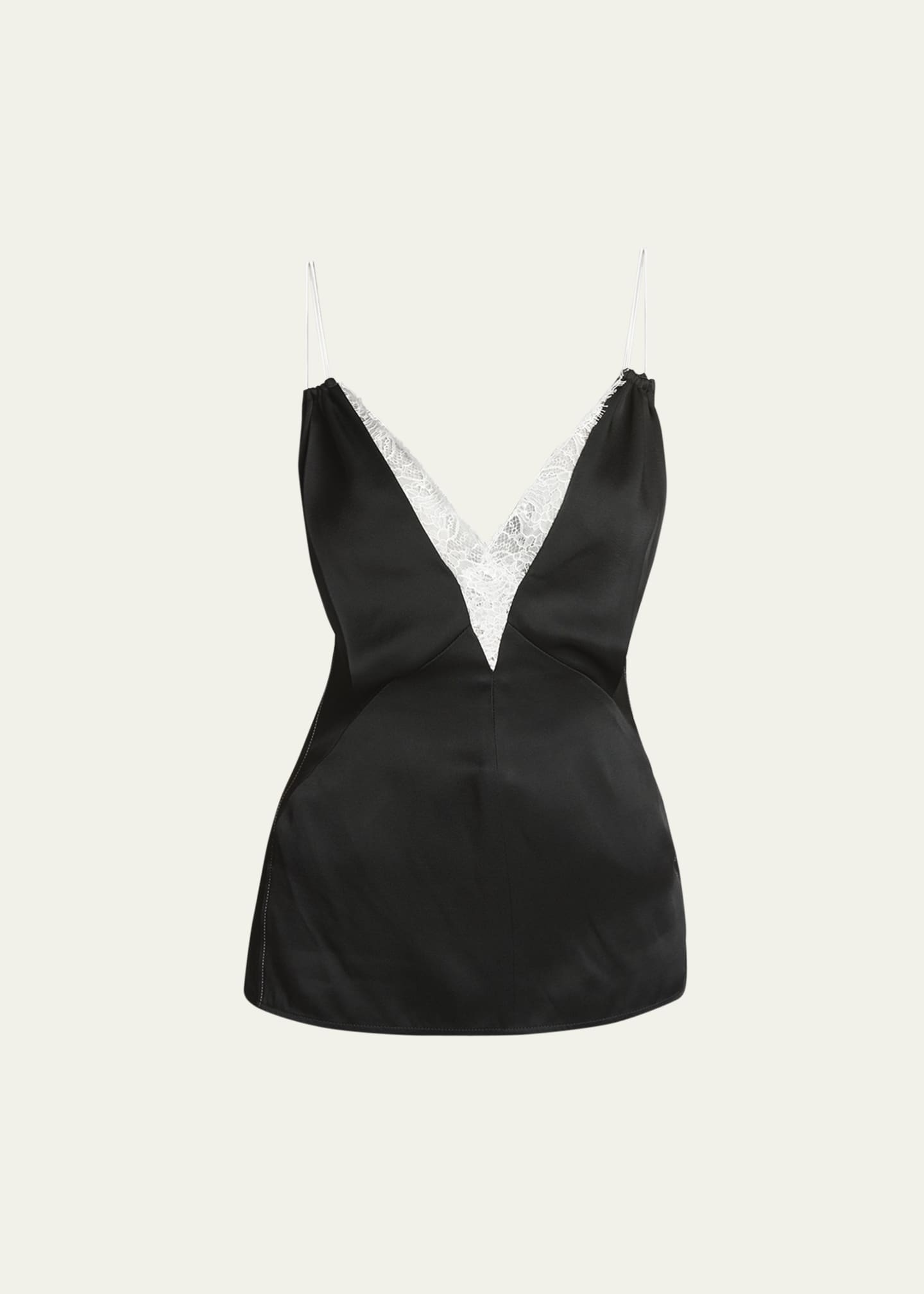 Victoria Beckham Lace Trim Double-Strap Cami Top - Bergdorf