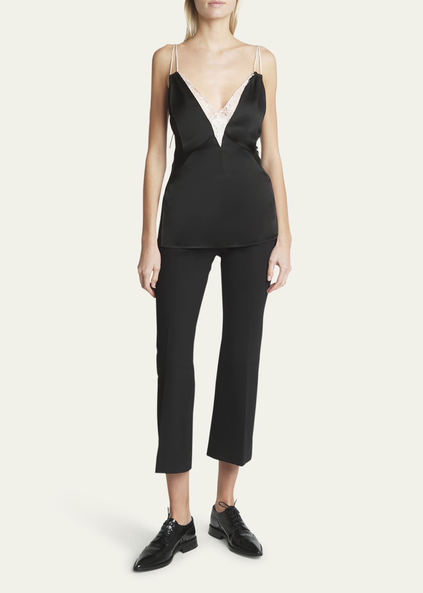 Cropped Kick Leg Trousers - Thumbnail 2