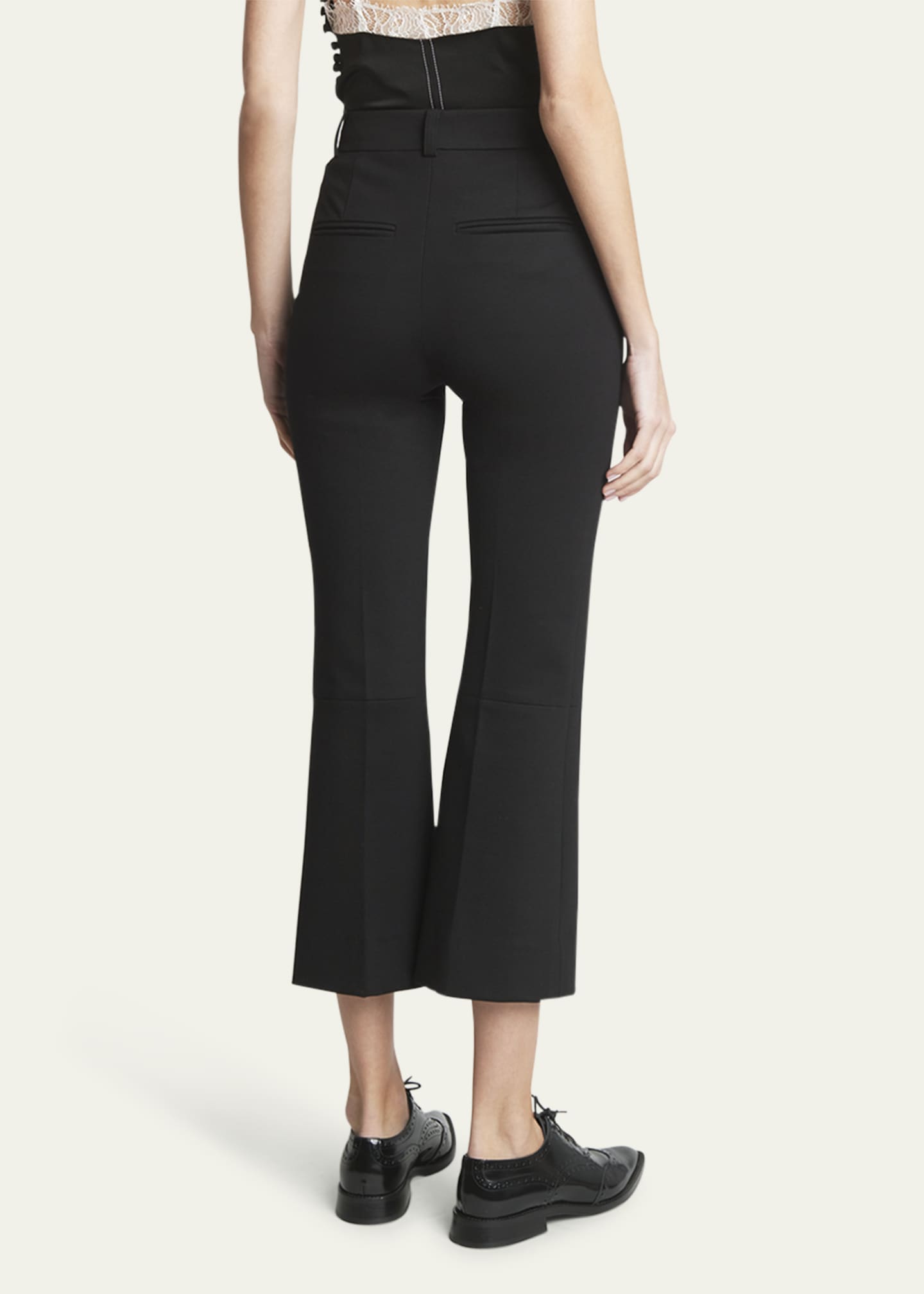 Cropped Kick Leg Trousers - Thumbnail 3