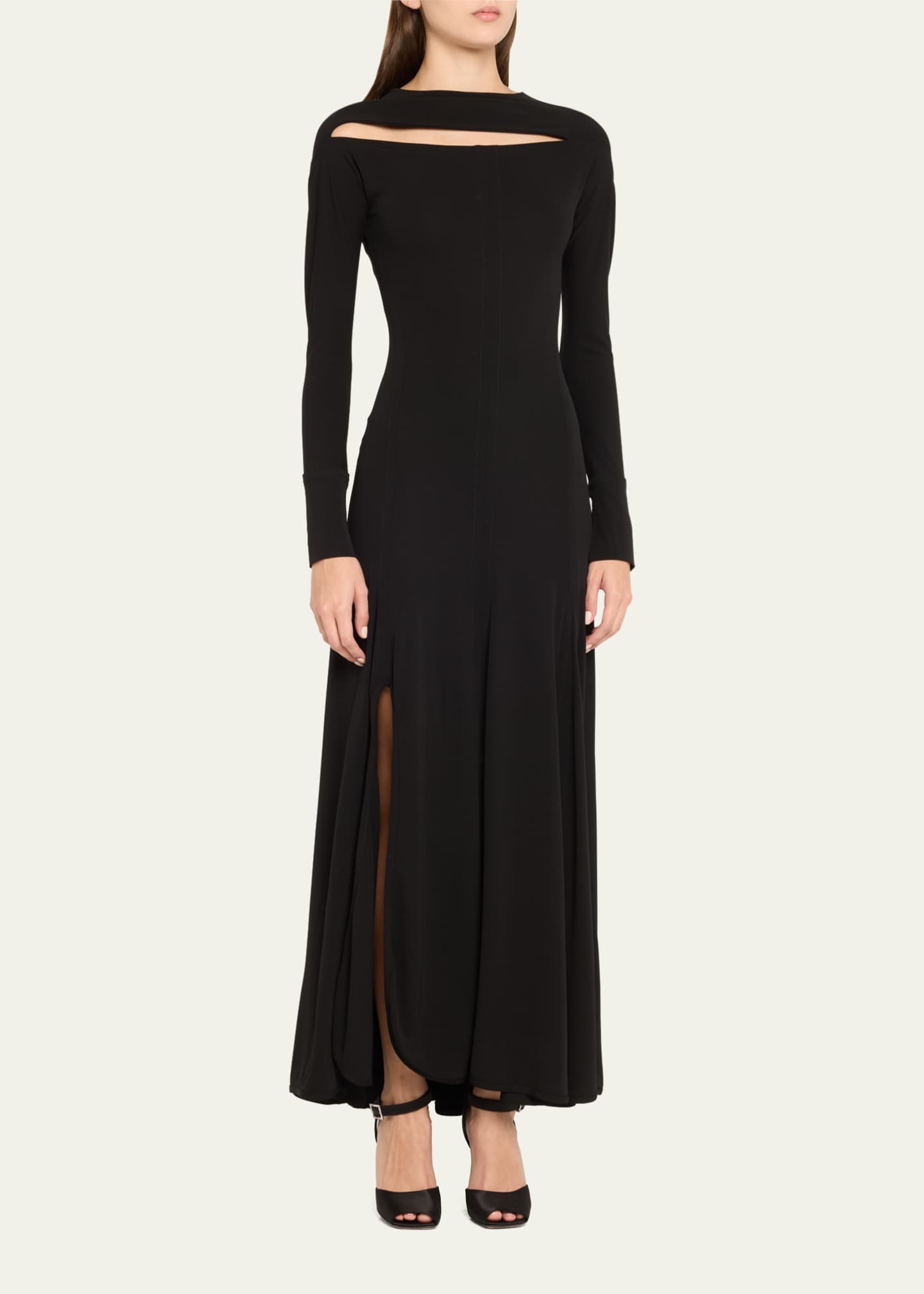 Victoria Beckham Long Front Cut Dress Image 4 of 5