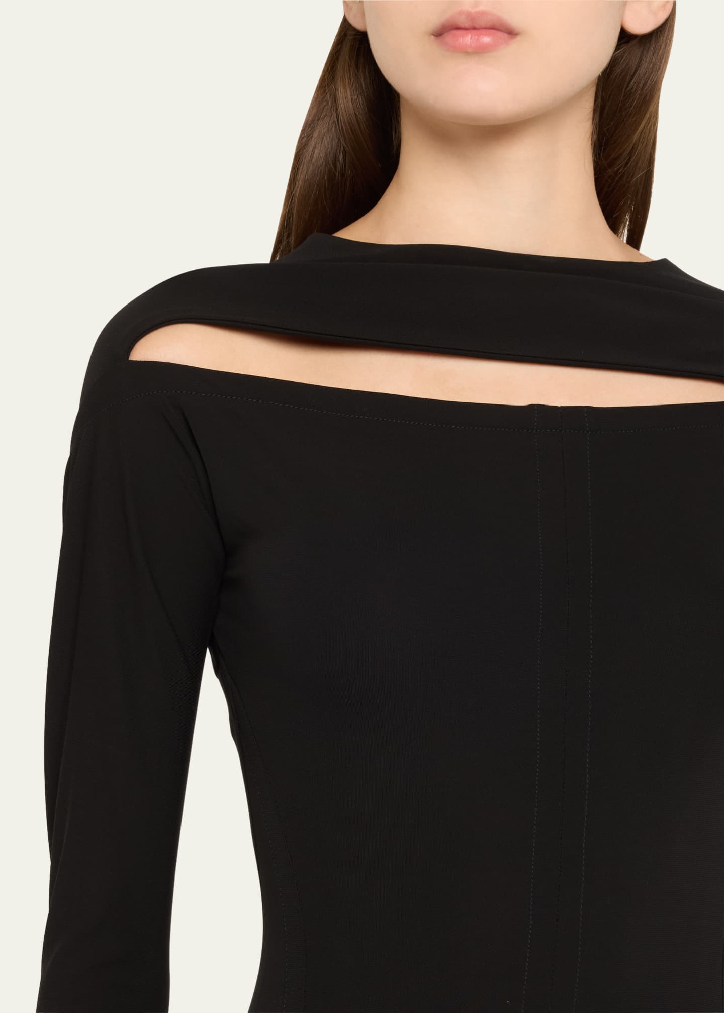 Victoria Beckham Long Front Cut Dress Image 5 of 5